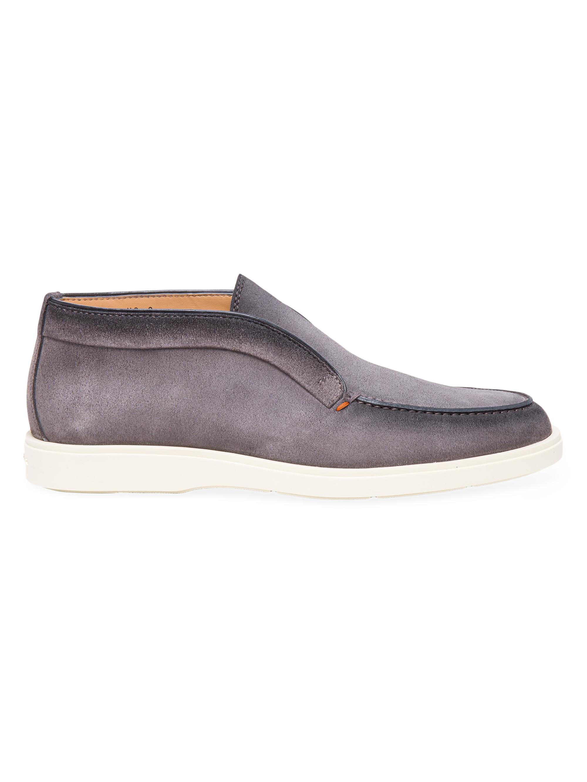 Santoni Men's Detroit Suede Loafers - Grey
