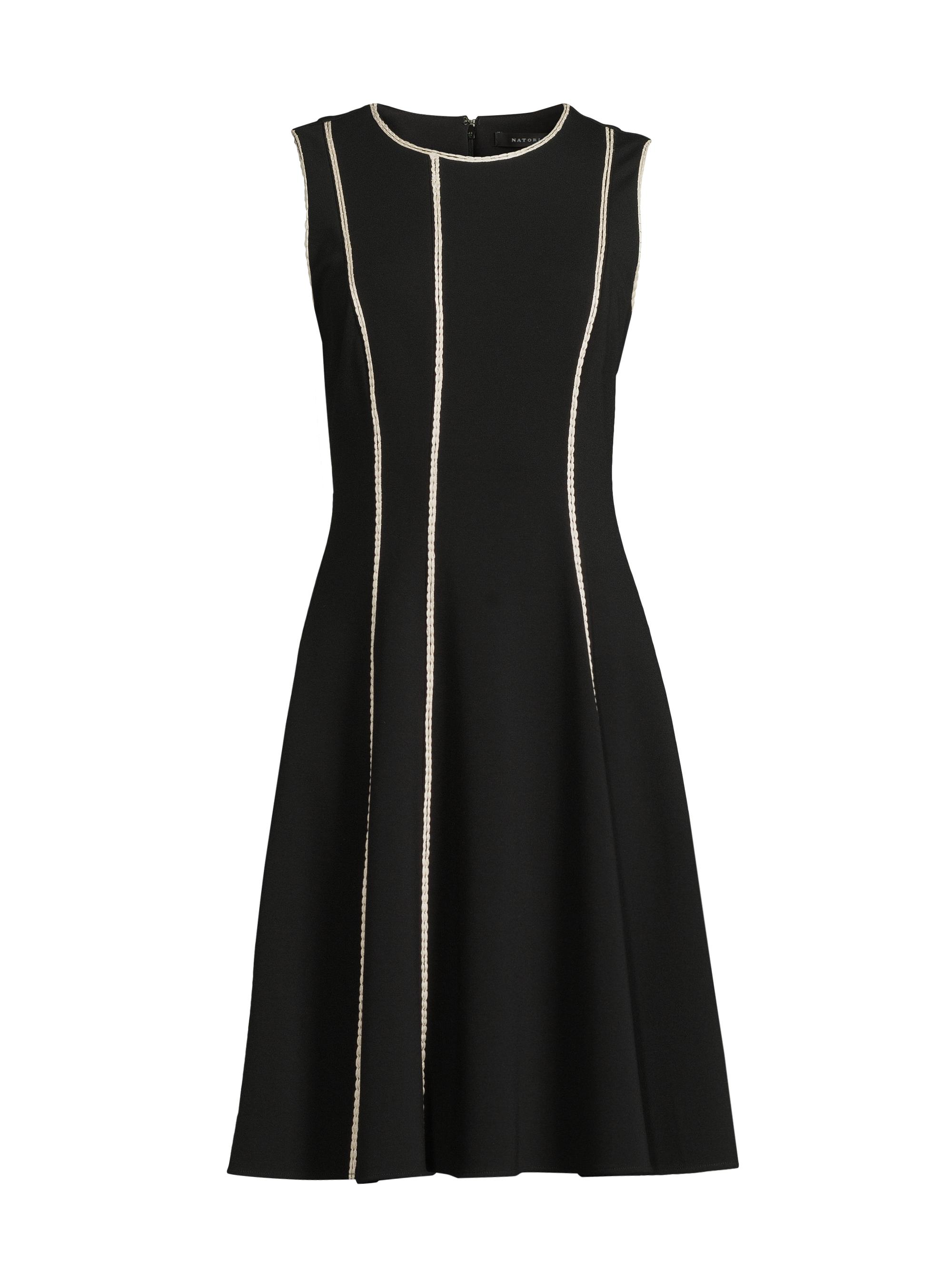 Natori Women's Pleated Compact Knit Midi-Dress - Black