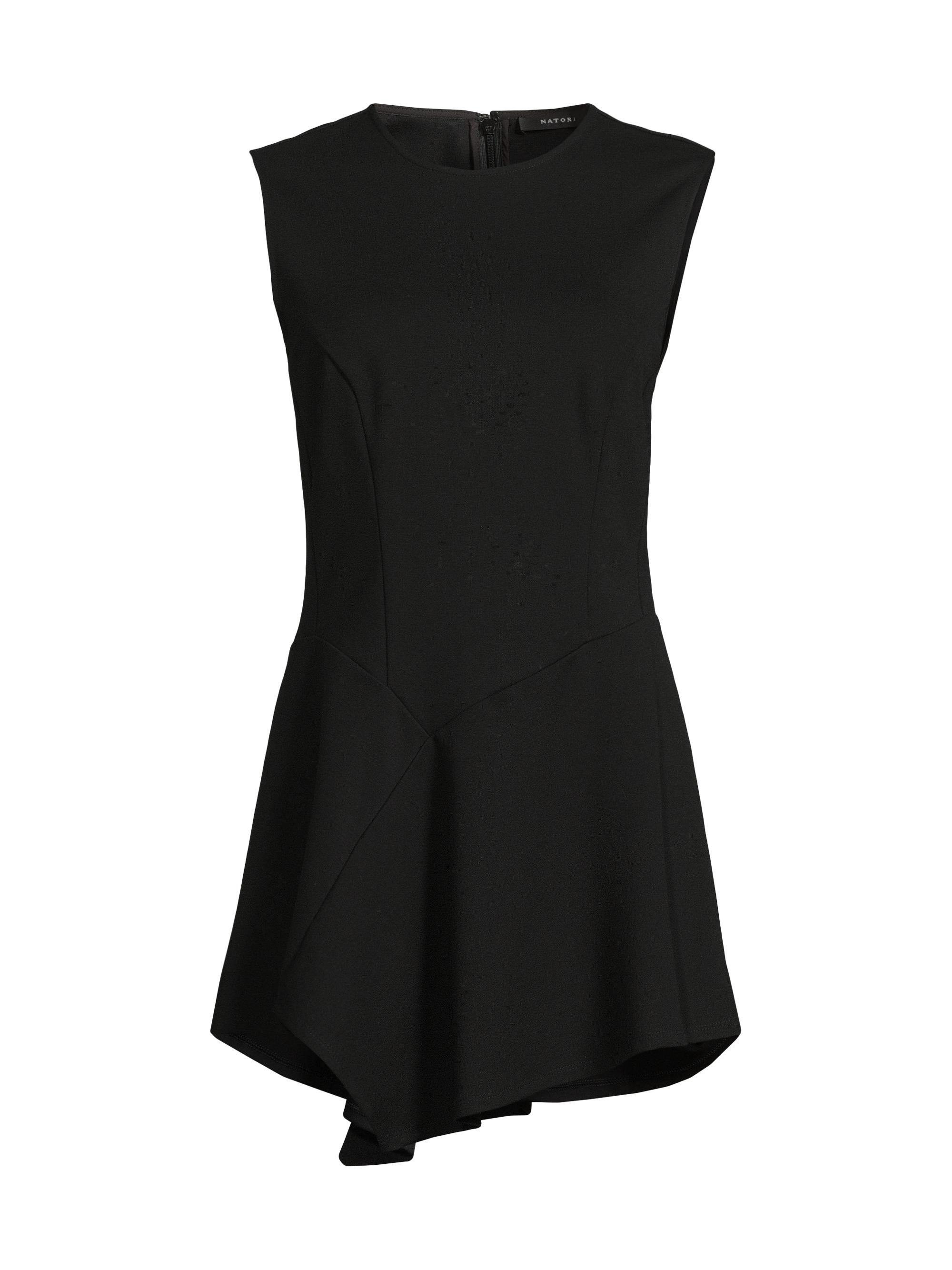 Natori Women's Asymmetric Compact Knit Top - Black