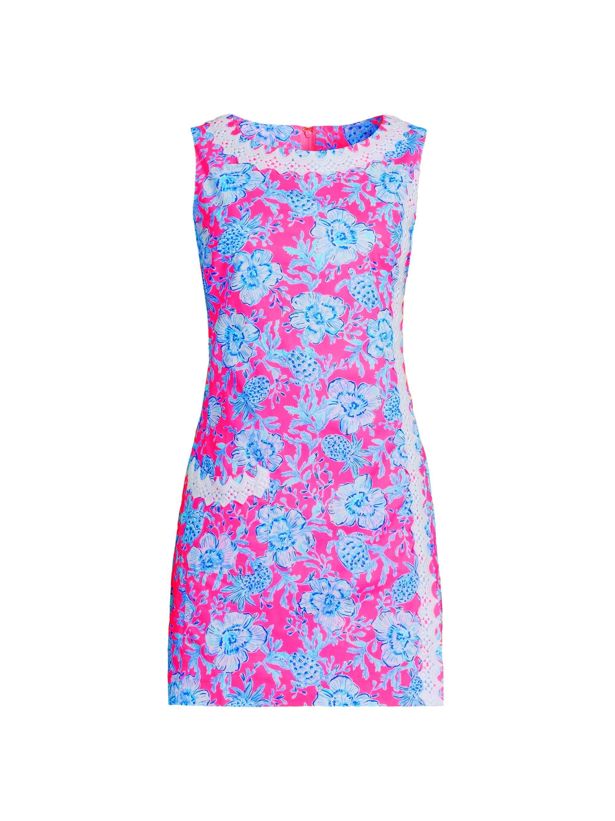 Lilly Pulitzer Women's Ginge Floral Shift Romper - Roxie Pink Wave N Sea