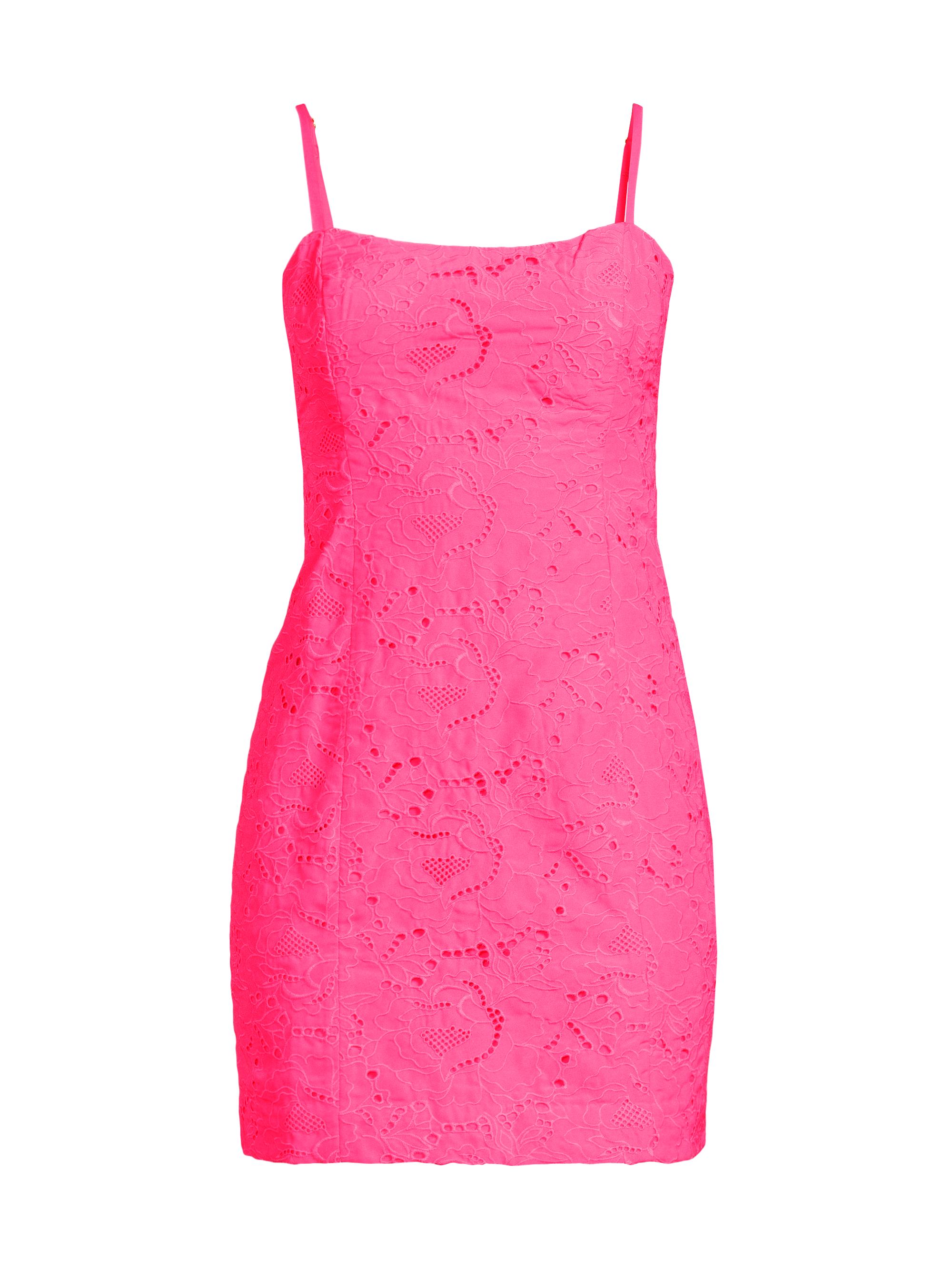 Lilly Pulitzer Women's Shelli Eyelet Bow Back Minidress - Roxie Pink Garden
