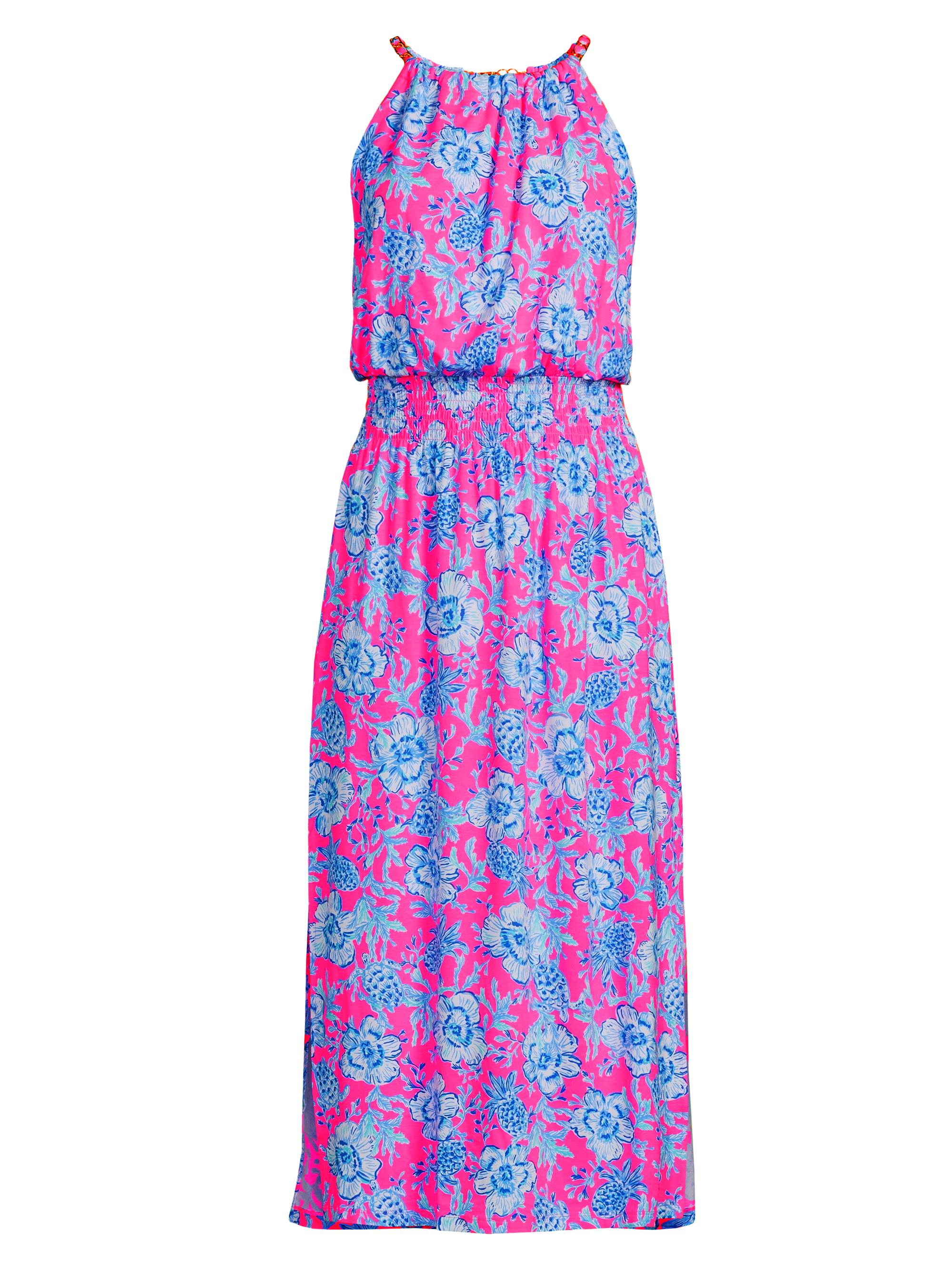Lilly Pulitzer Women's Gracelyn Floral Halter Midi-Dress - Roxie Pink Wave N Sea