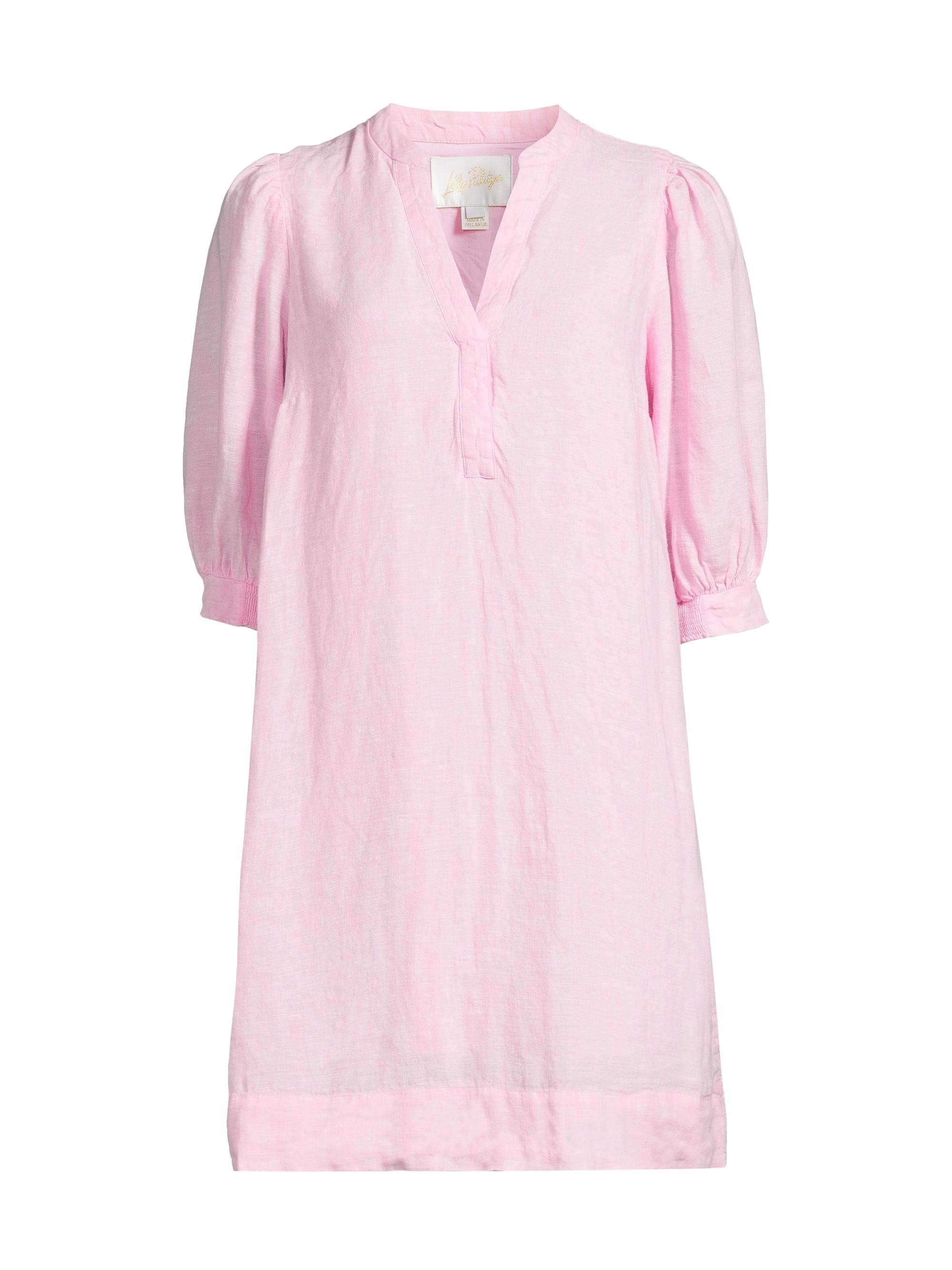 Lilly Pulitzer Women's Mialeigh Linen Popover Dress - Conch Shell Pink