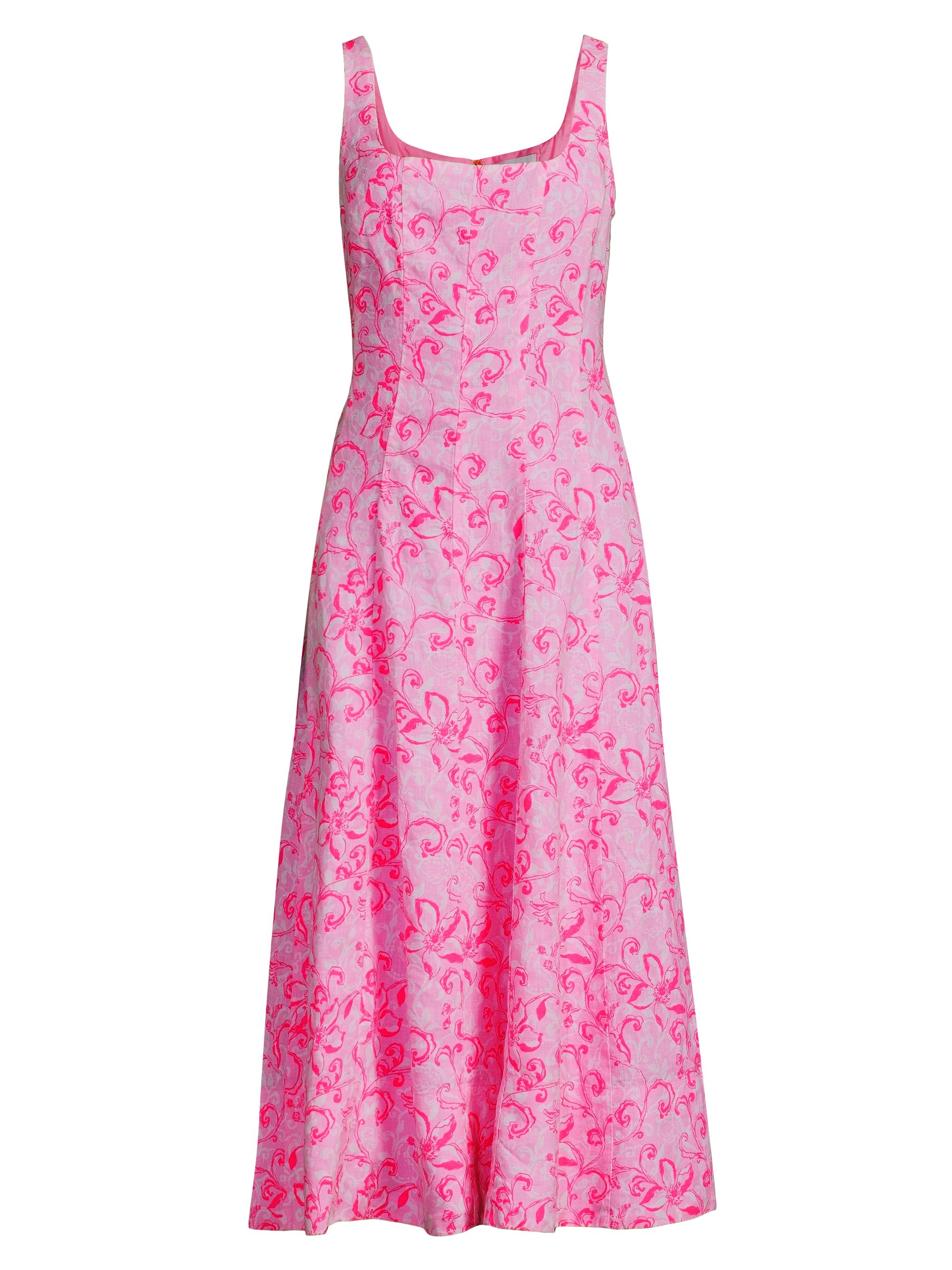 Lilly Pulitzer Calina Filigree Linen Midi-Dress Saks Fifth Avenue