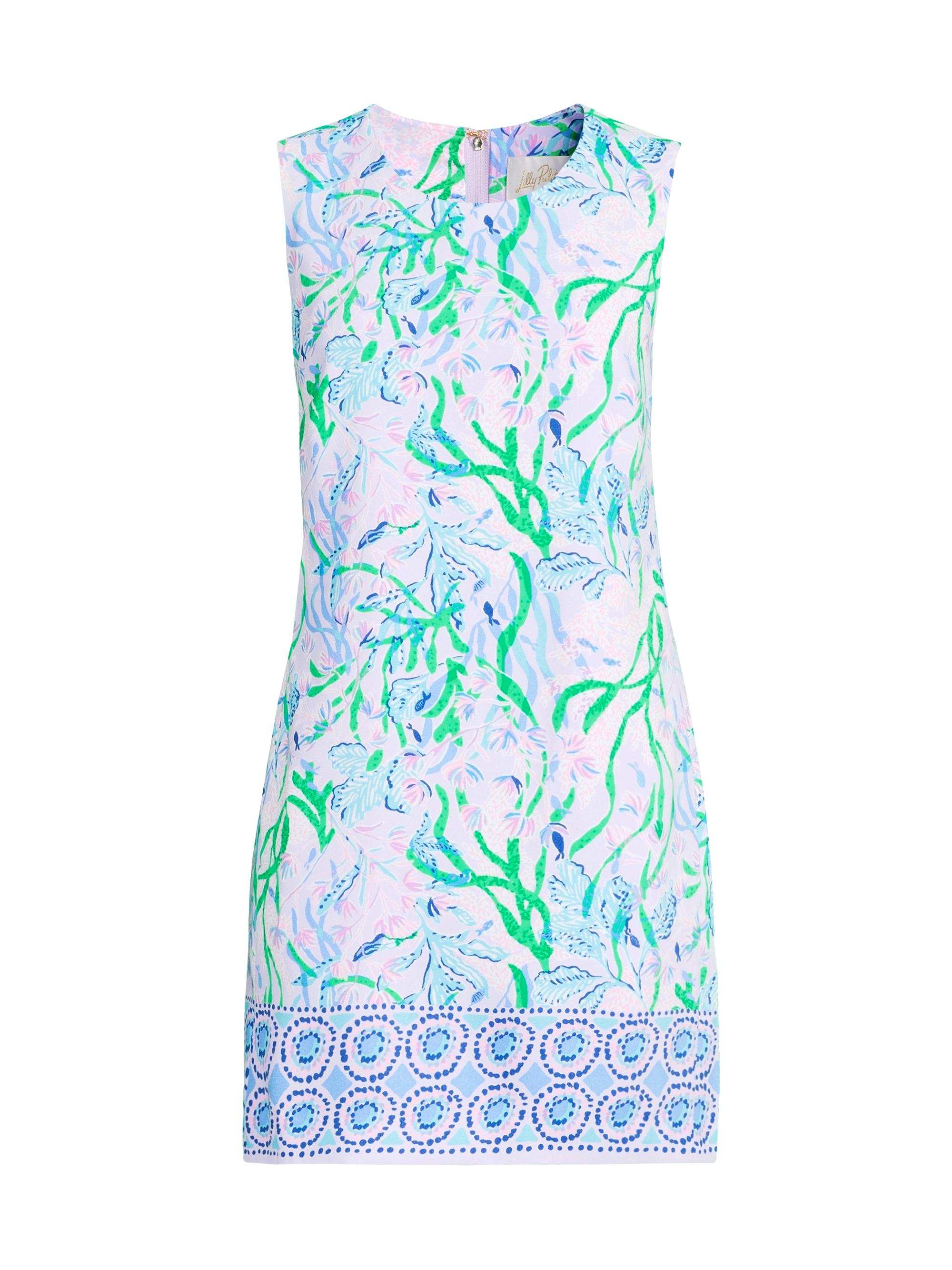 Lilly Pulitzer Women's Edita Floral Satin-Back Crepe Mini Shift Dress - Multi Seacret Escape