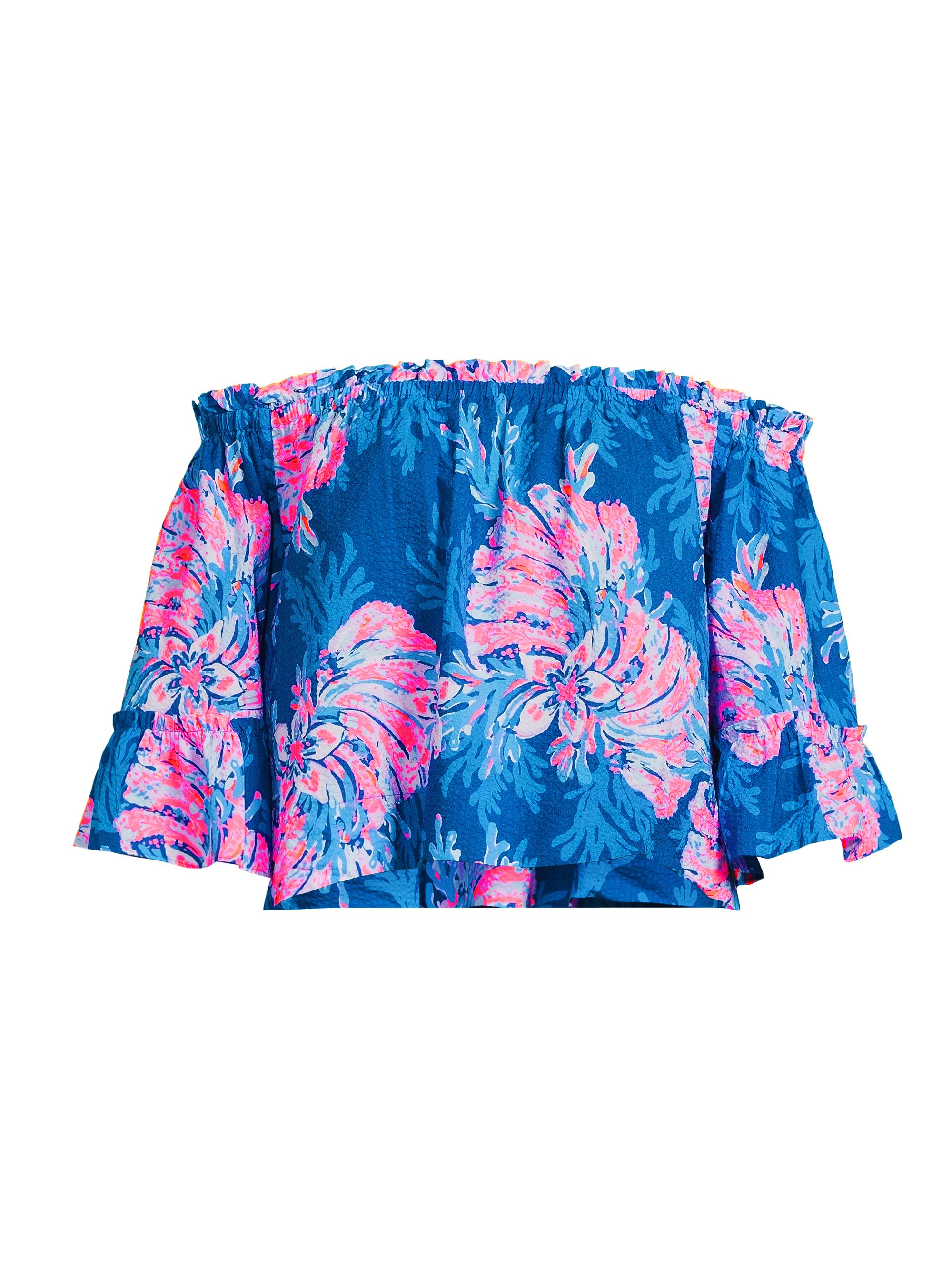 Lilly Pulitzer Women's Croix Coral Reef Off-The-Shoulder Top - Multi For The Fans