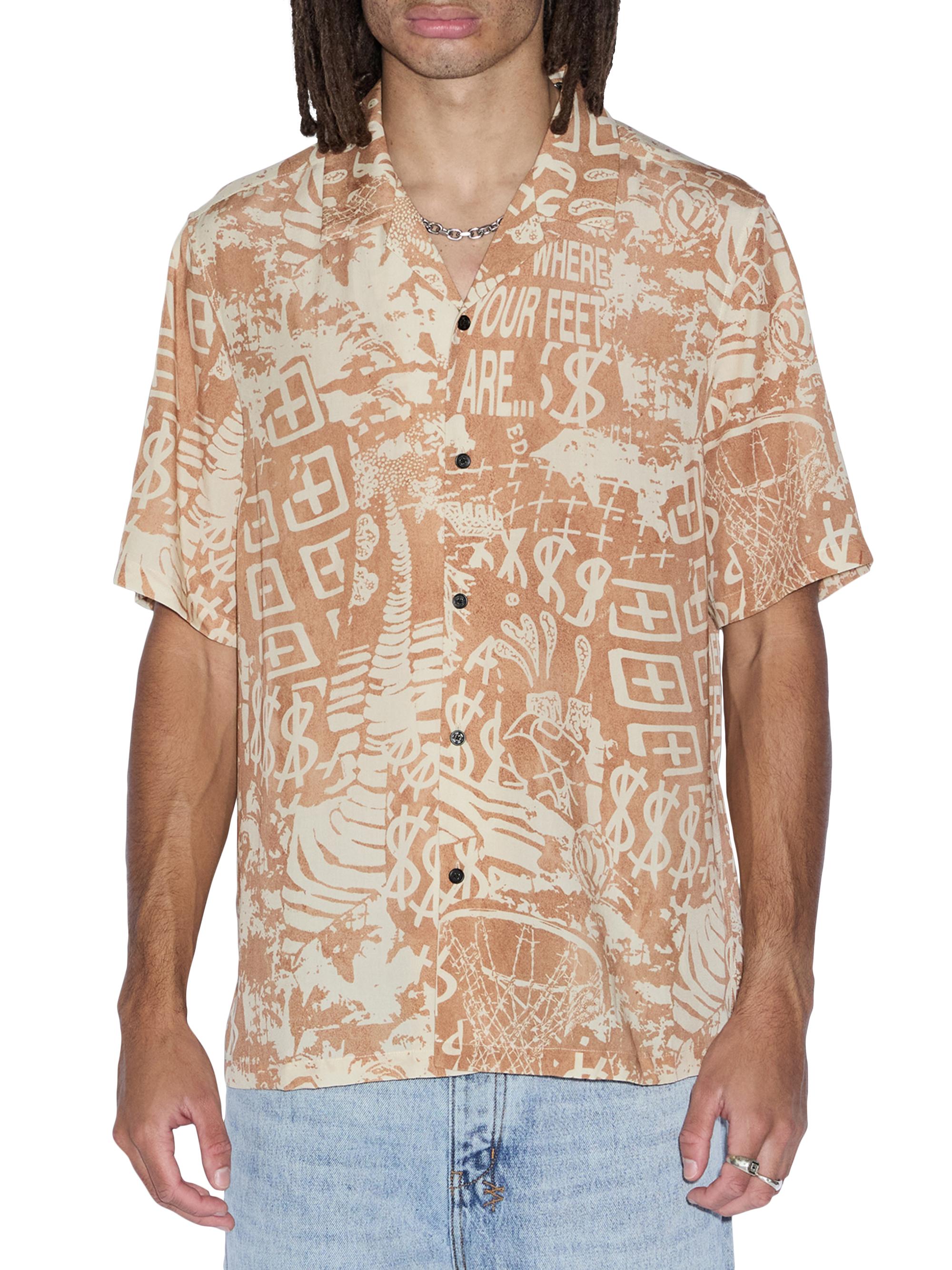 Ksubi Men's  x Patty Mills Ikon Abstract Camp Shirt - Multi Color