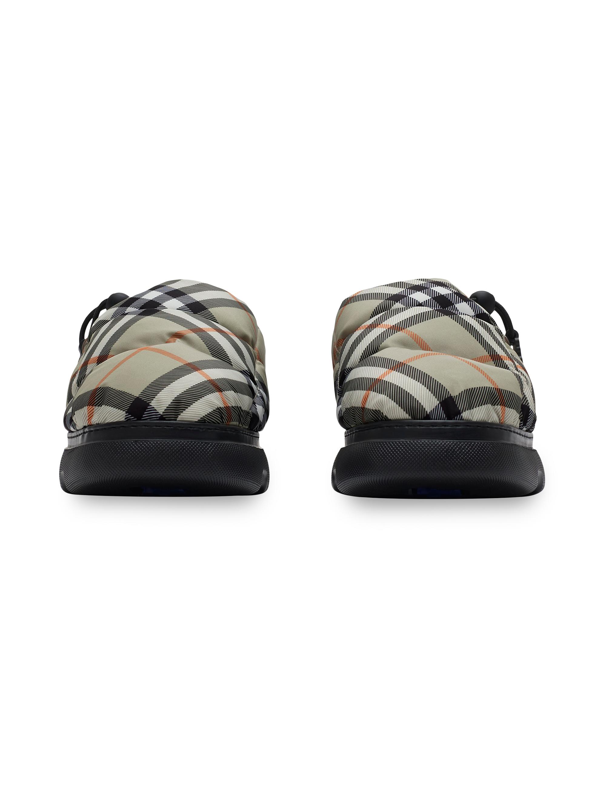 Shop Burberry Pillow Check Nylon Mules | Saks Fifth Avenue