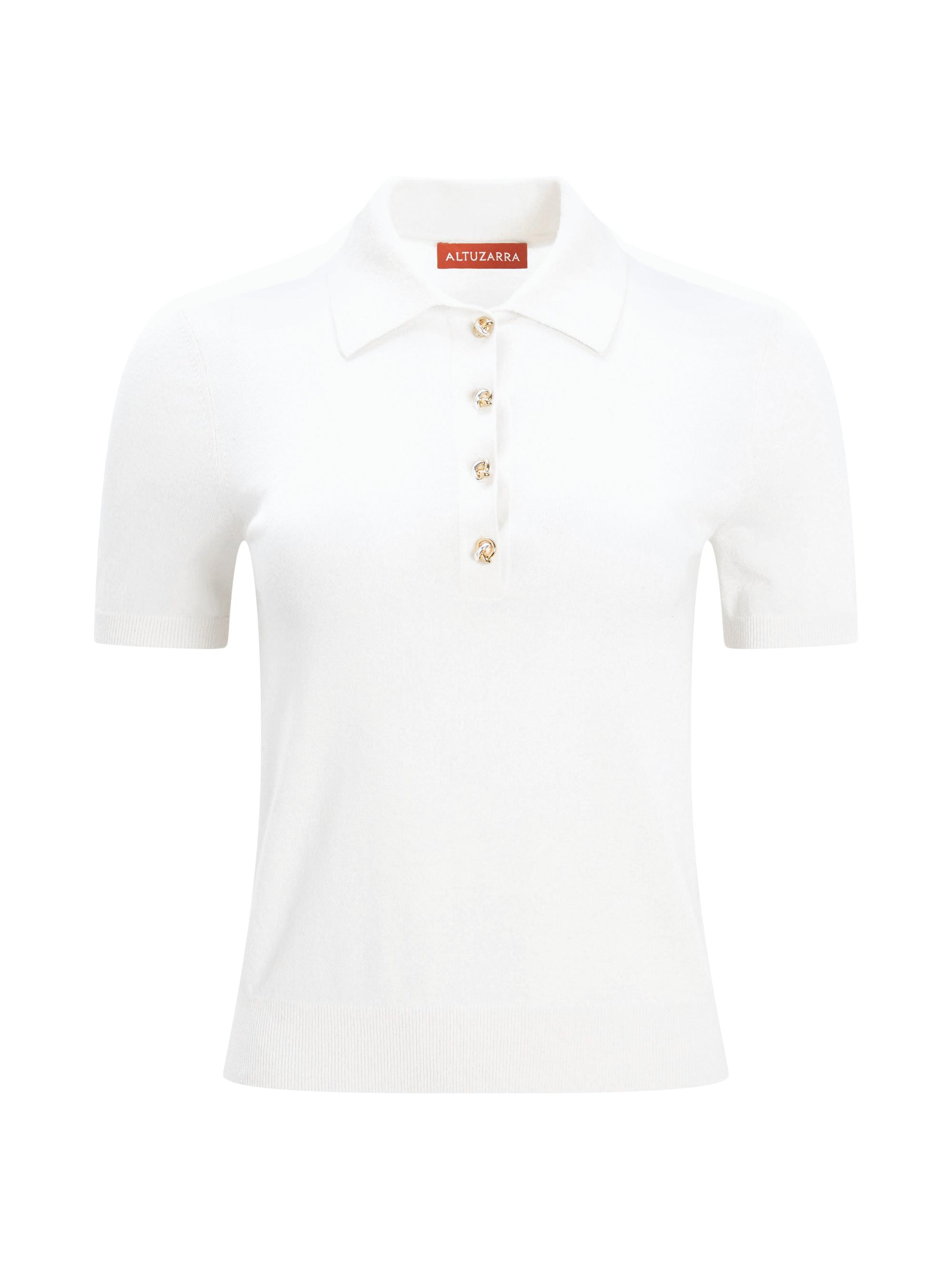 Altuzarra Women's Nemo Wool-Blend Polo Shirt -