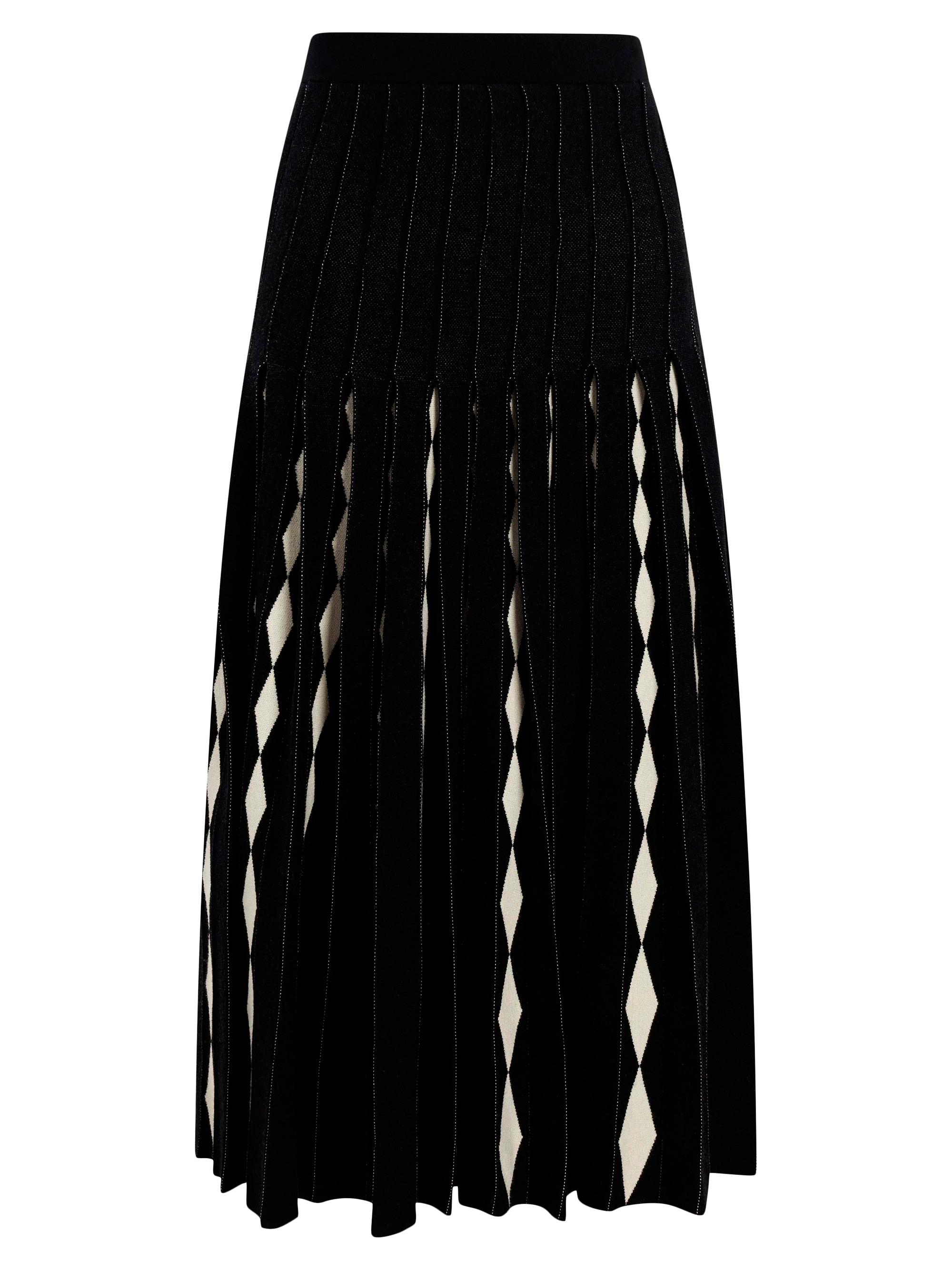Altuzarra Women's Cortes Pleated Diamond Maxi Skirt - Black Tapioca