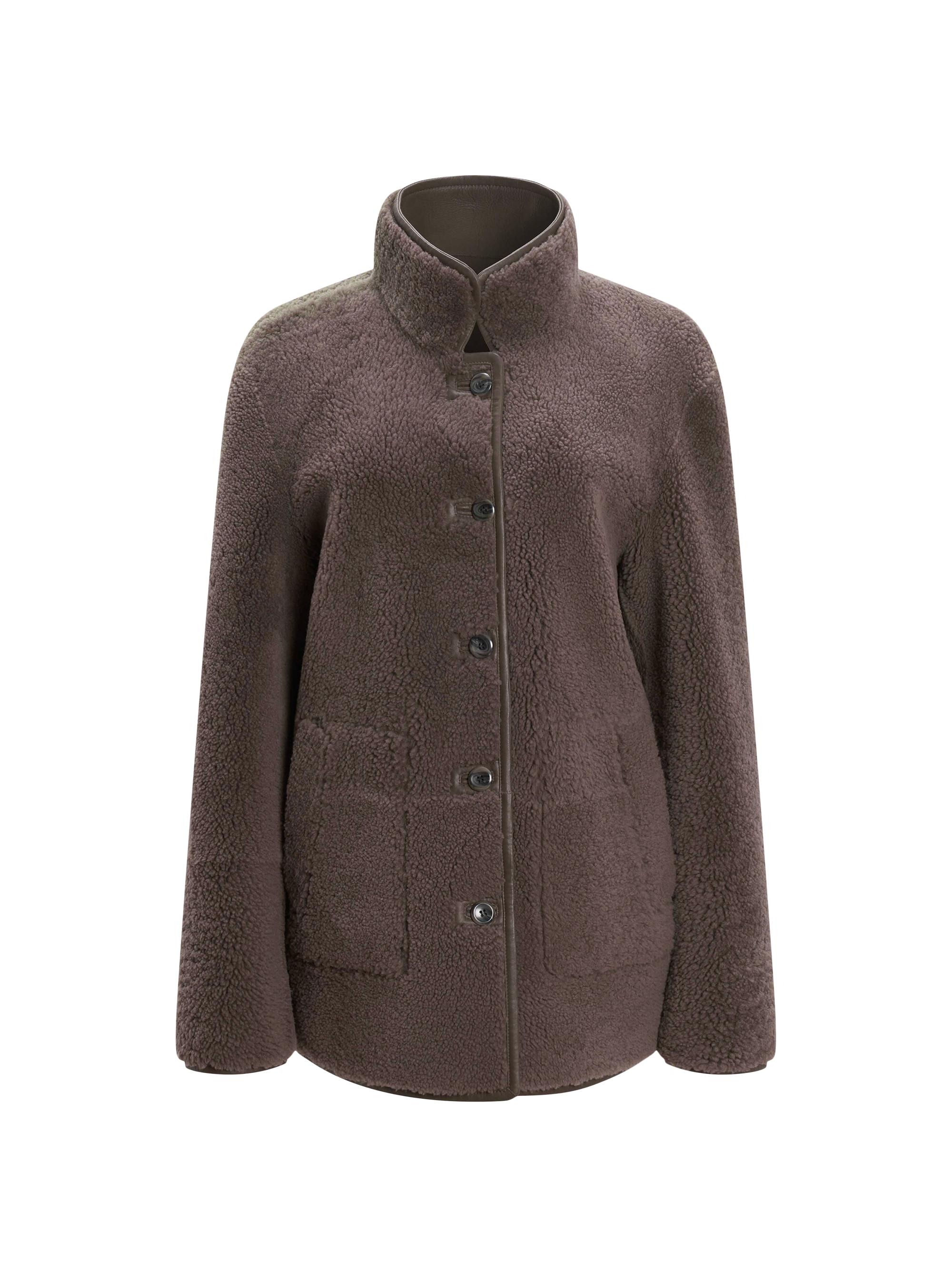 Altuzarra Women's Sutherland Shearling Coat - Deep Olive