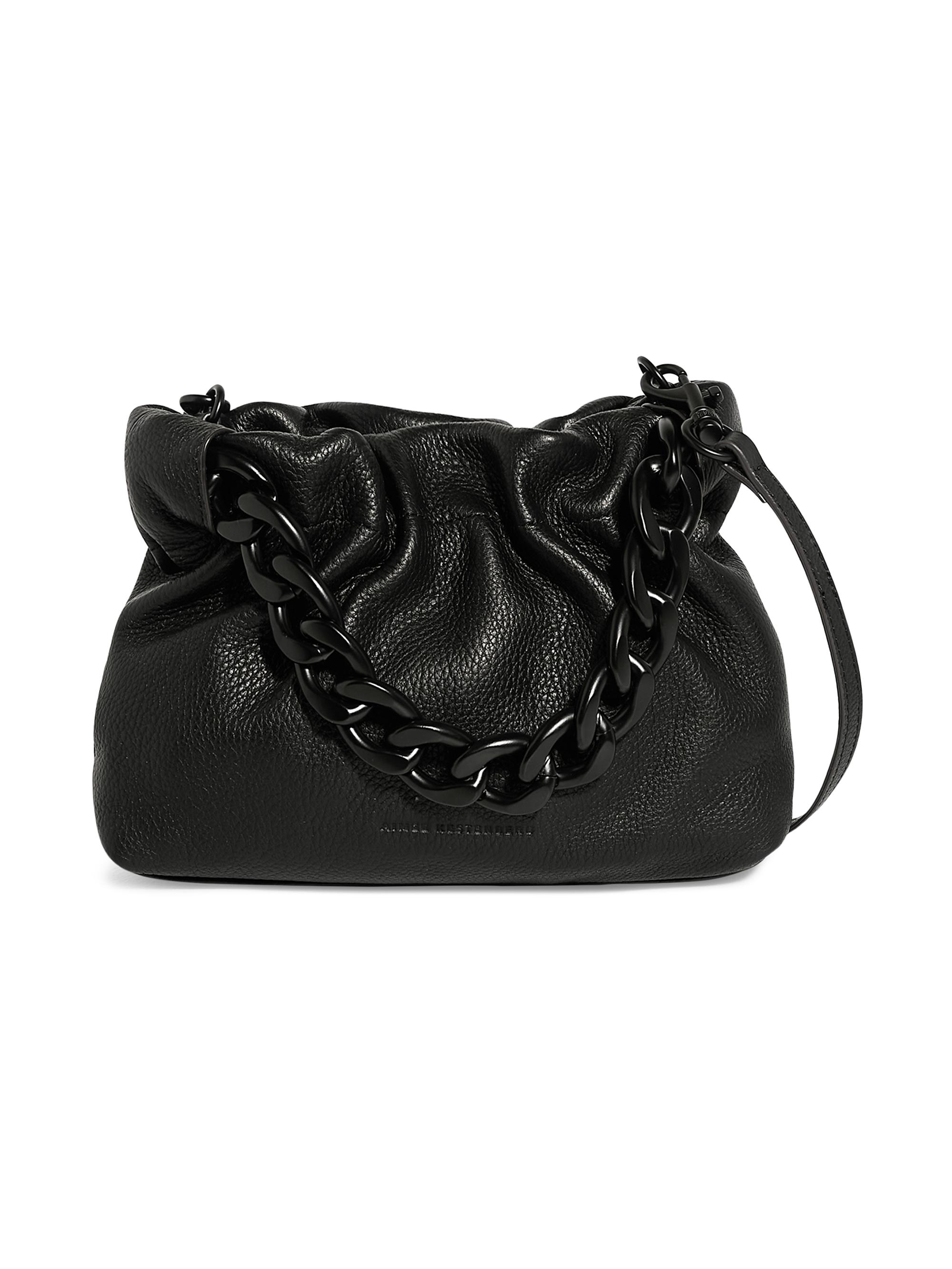 Aimee Kestenberg Women's Chain Leather Handheld Shoulder Bag - Black