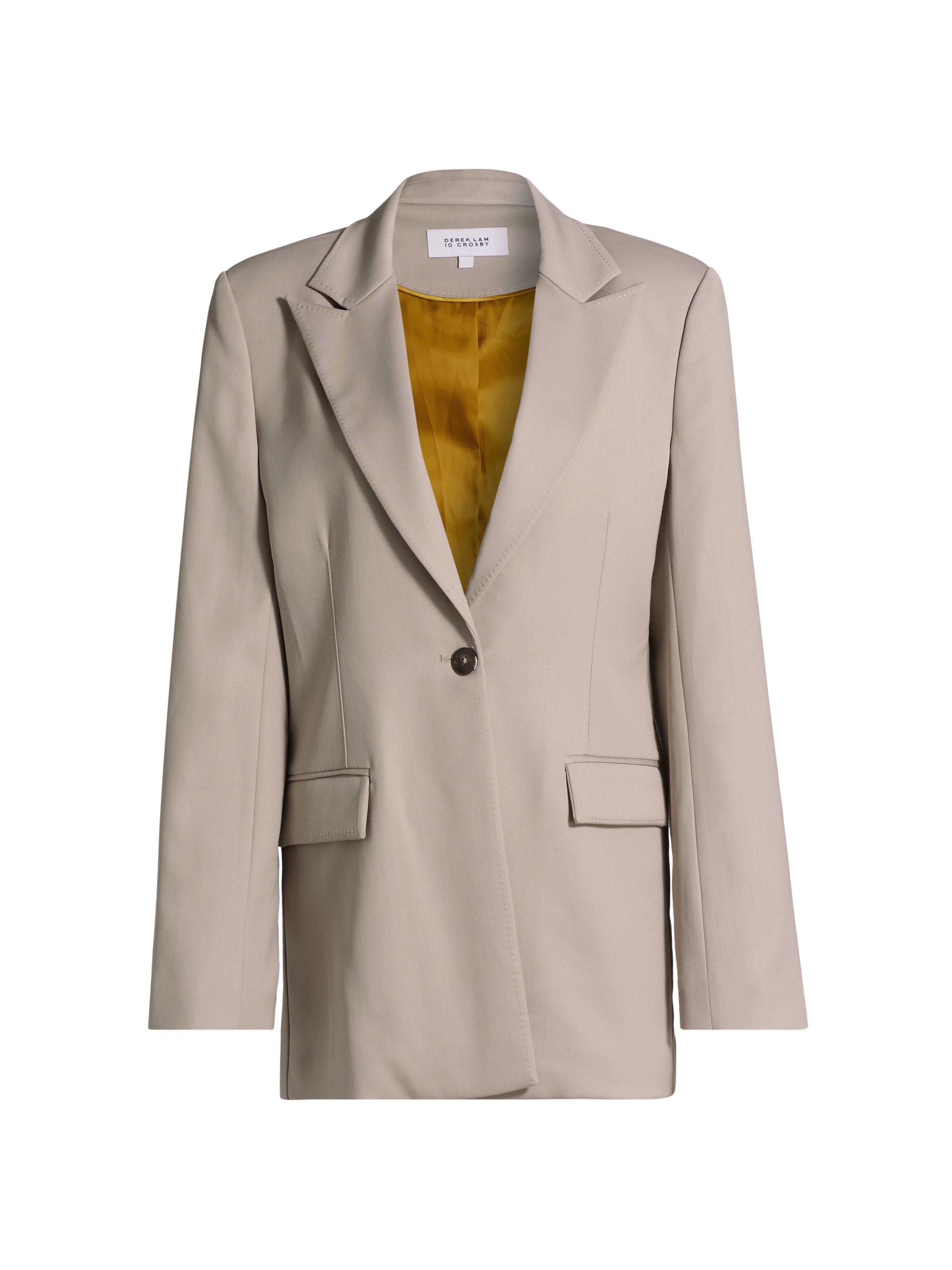 Derek Lam 10 Crosby Women's Nico Wool-Blend Blazer - French Grey