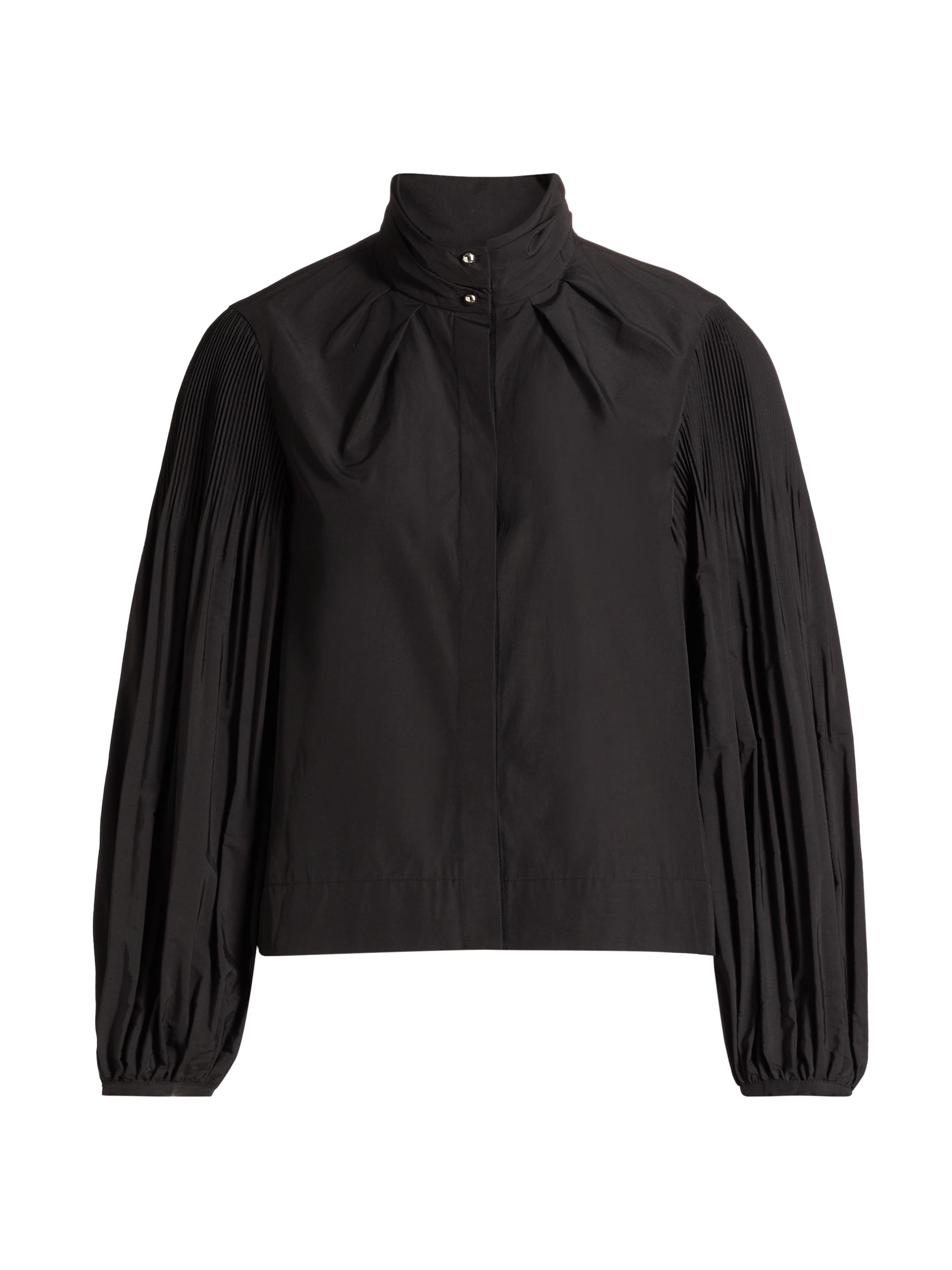 Derek Lam 10 Crosby Women's Lupa Pleated-Sleeve Top - Black