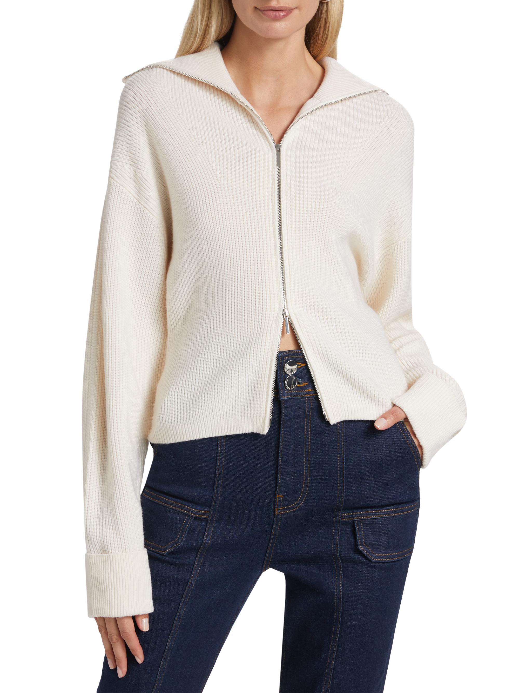 Derek Lam 10 Crosby Armanda Wool Zip Cardigan | Saks Fifth Avenue
