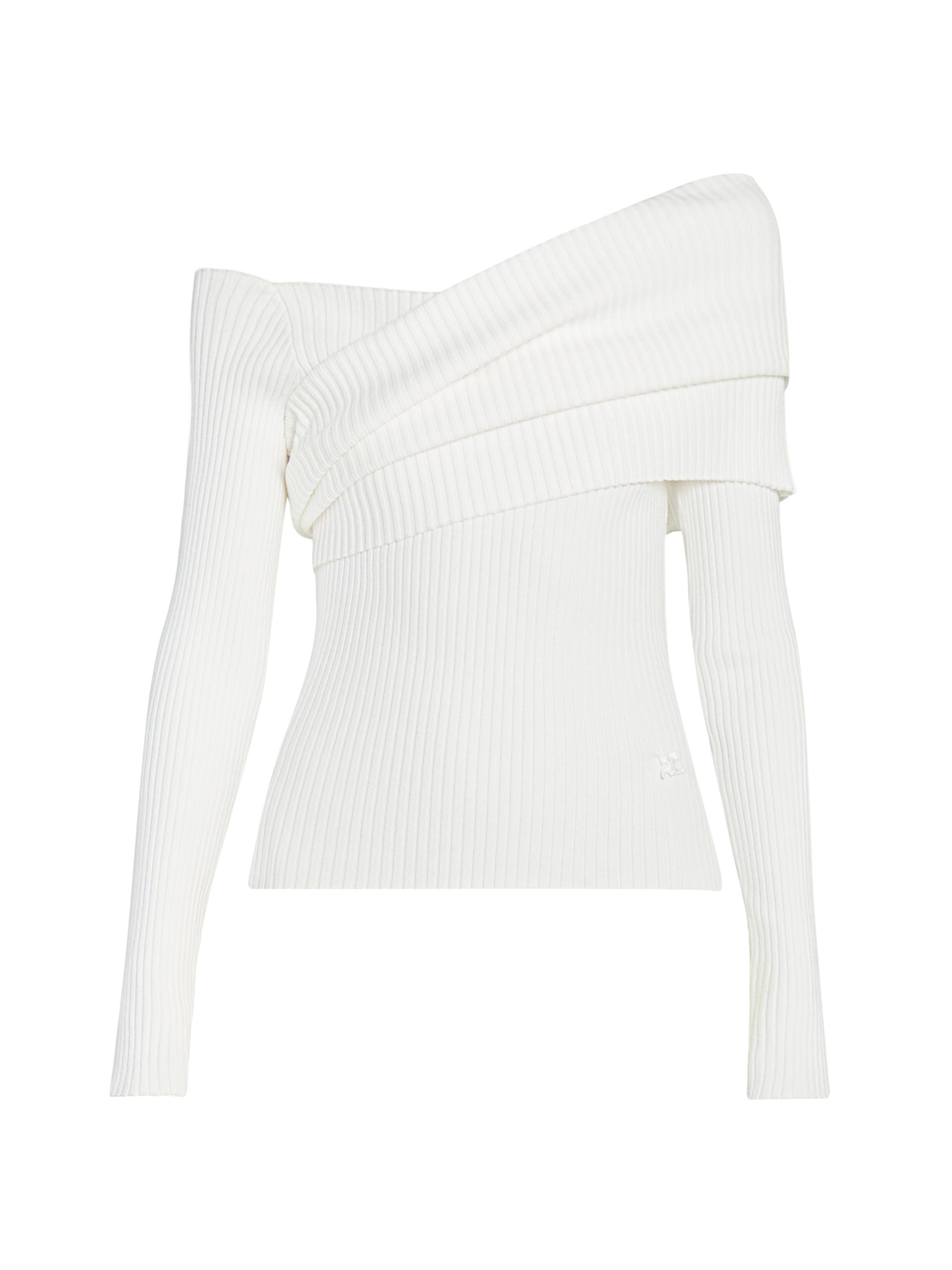 courregesニット Courreges Re-Edition Rib-Knit Turtleneck Top | Saks Fifth Avenue