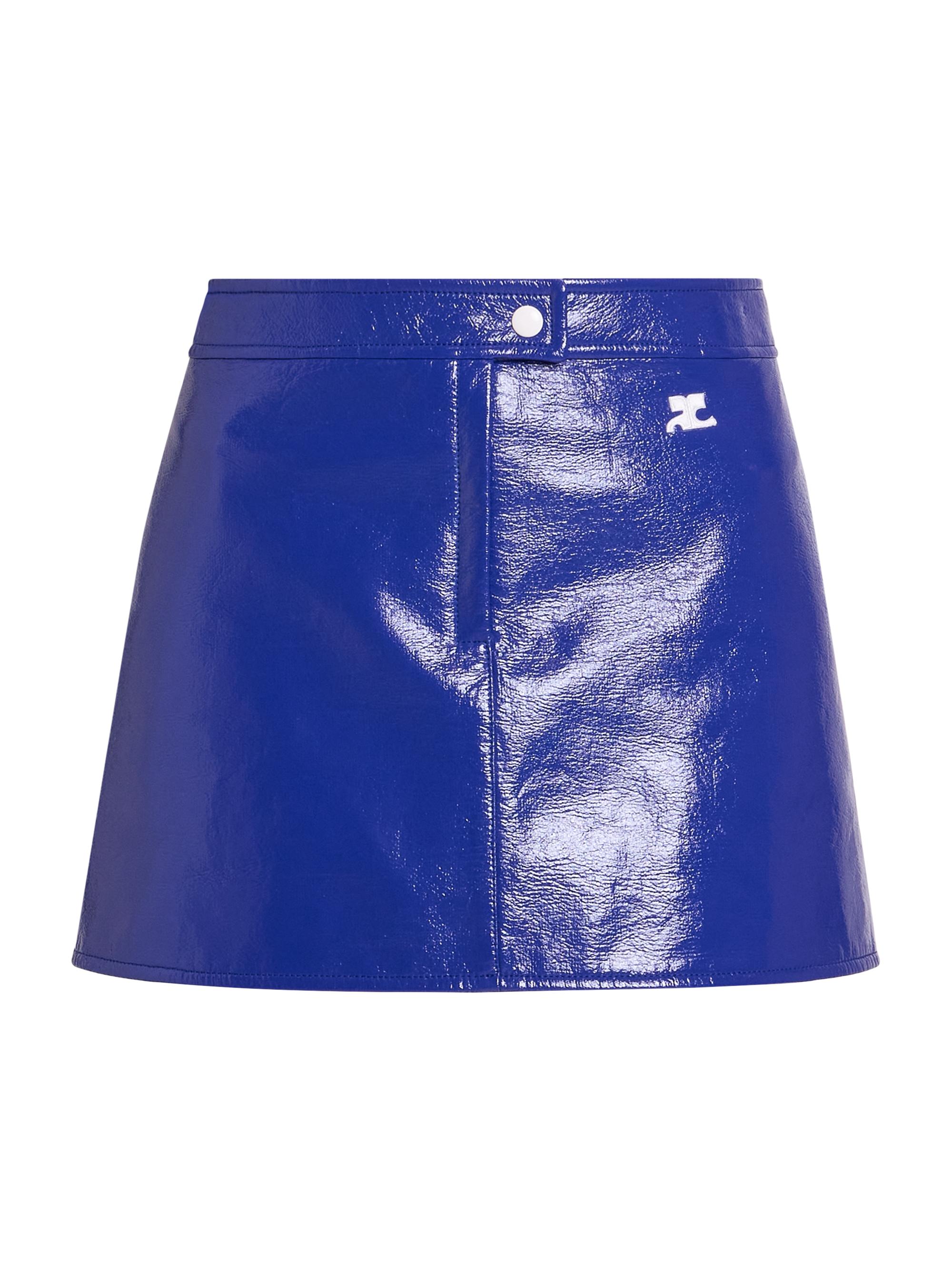 Courreges Women's Vinyle Reedition Miniskirt - Mineral Blue