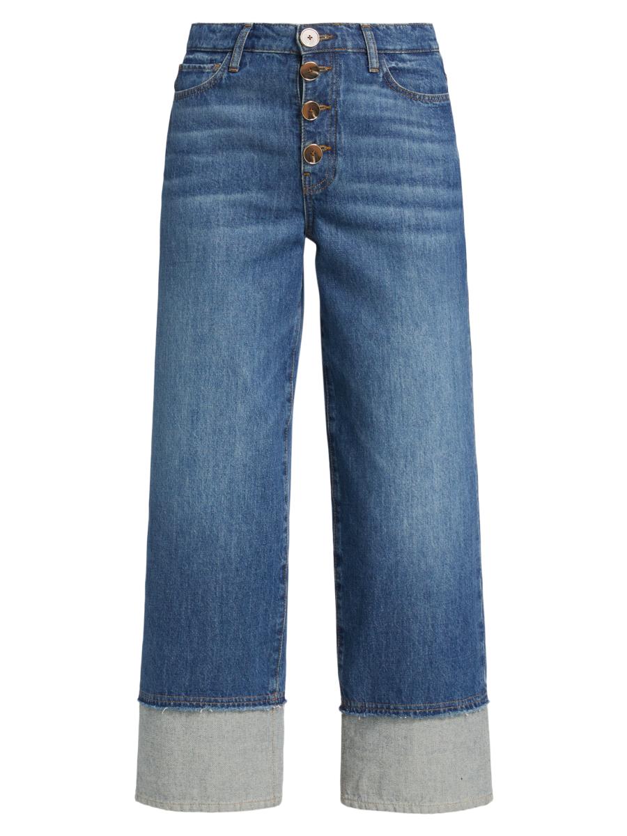 Derek Lam 10 Crosby Simona Cuffed Straight-Leg Jeans | Saks
