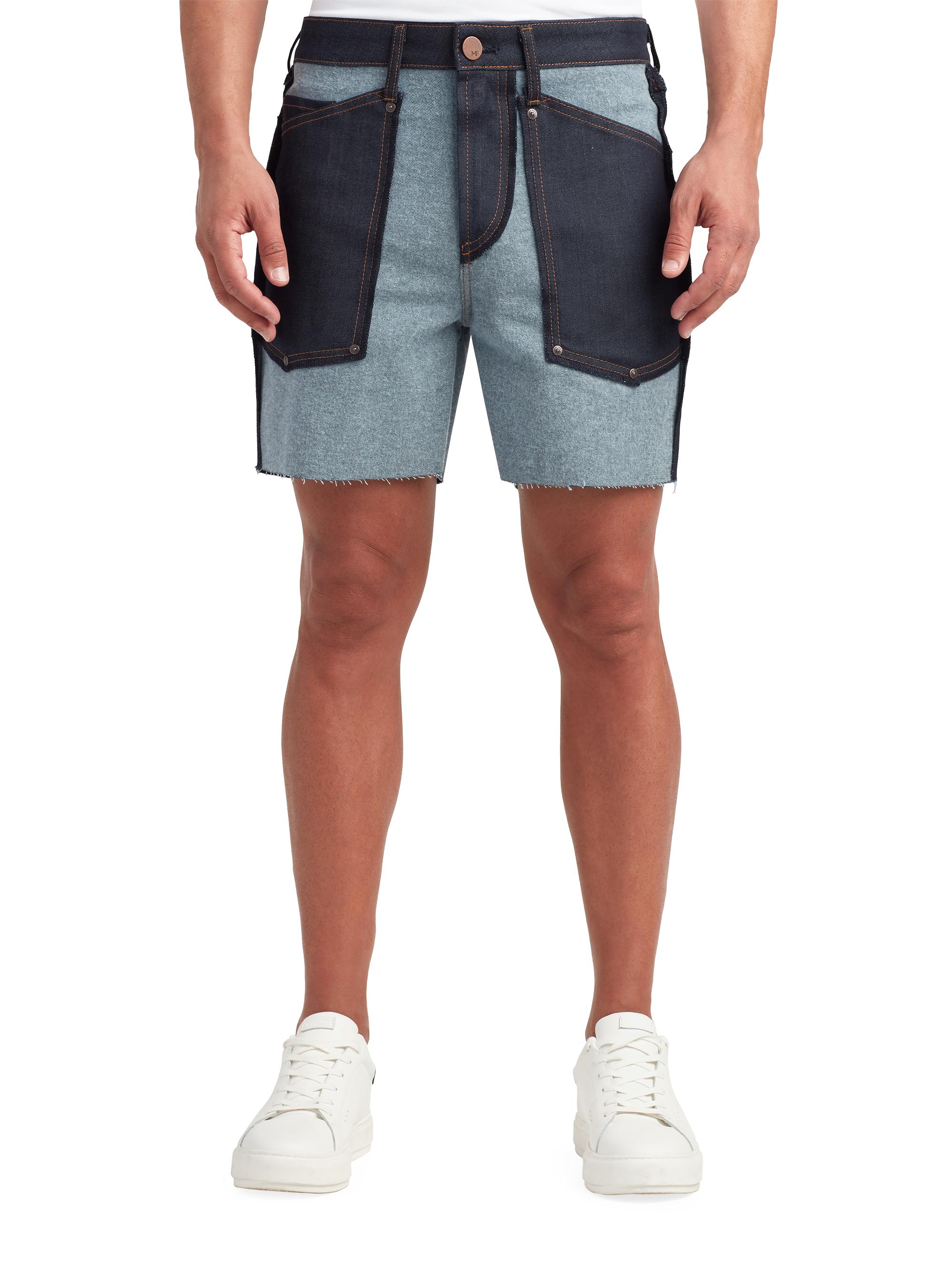 Monfrère Men's Monfrere x MVLA Two-Tone Denim Shorts - Indigo