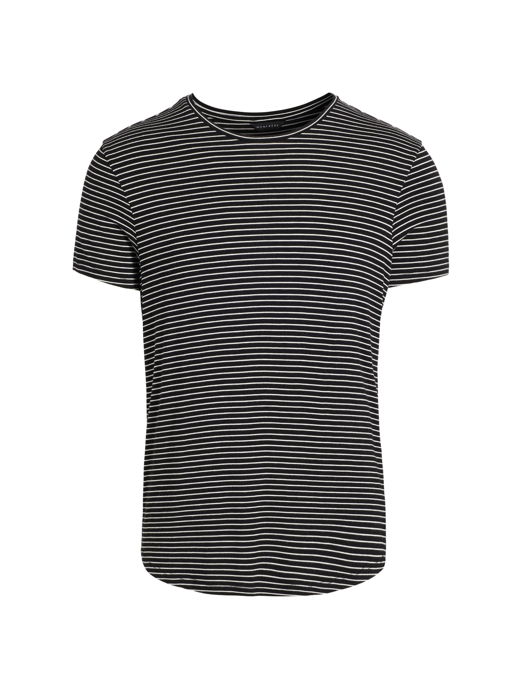 Monfrère Men's Dann Striped Crewneck T-Shirt - Noir Stripe