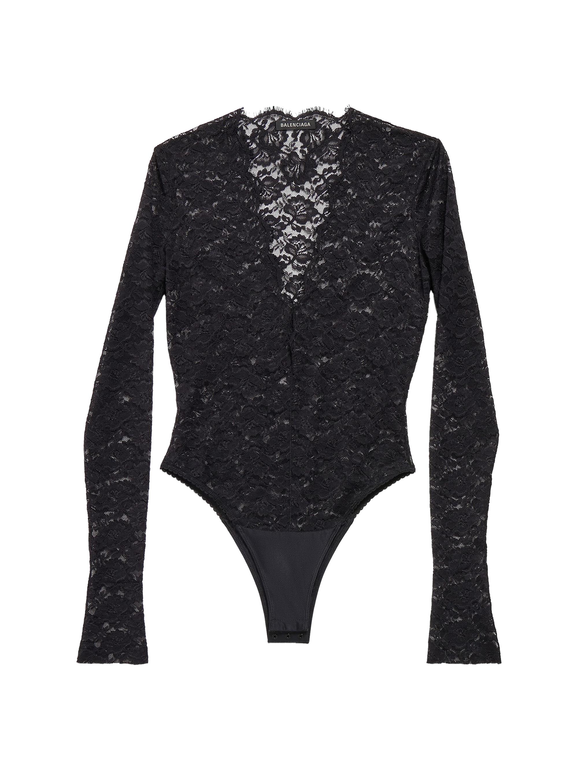 Balenciaga Women's V-Neck Bodytop - Black