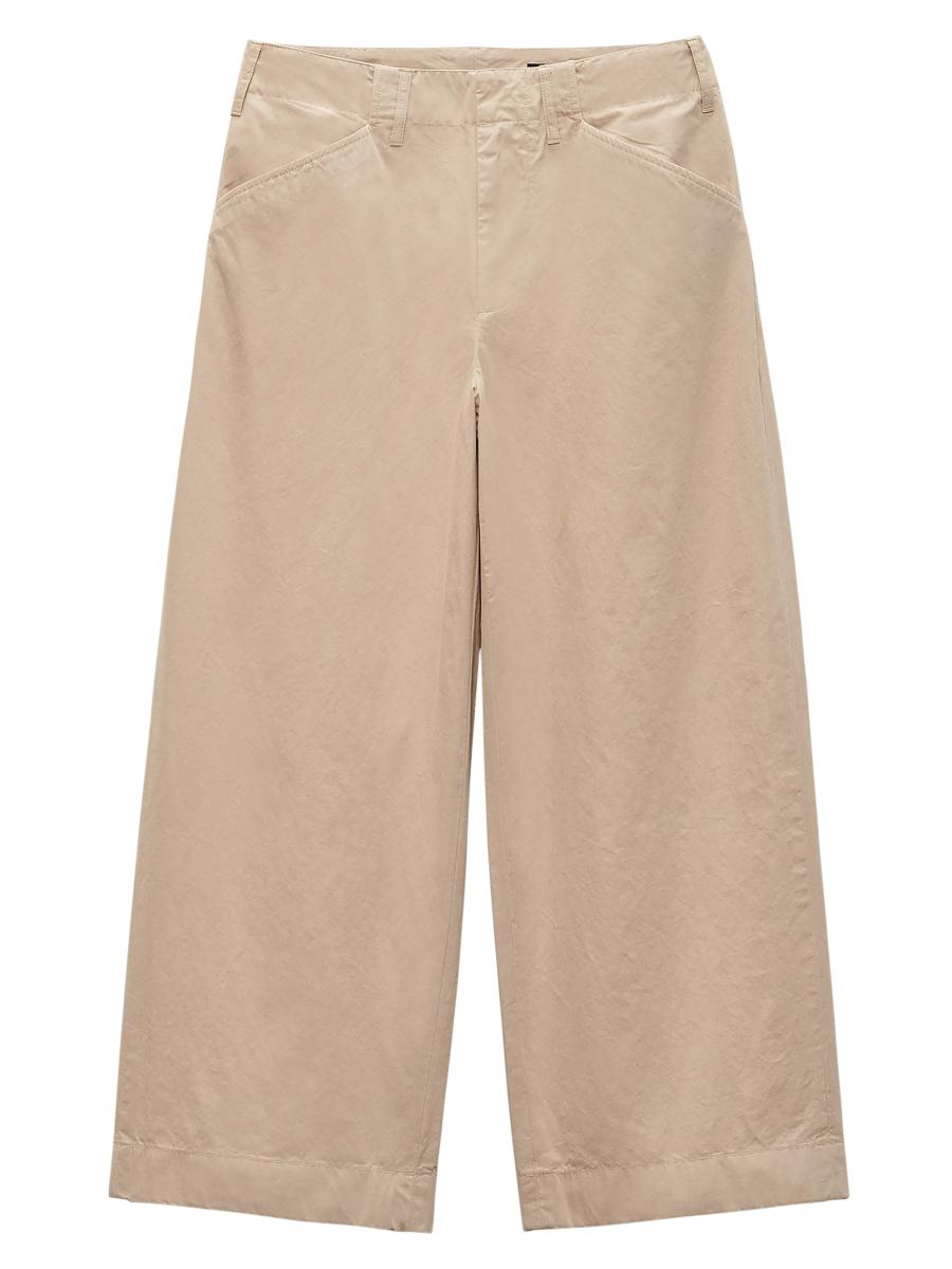 【MODERNIF】Lebec Cotton Half Banding Wide Pants Subset Organic Cotton Wide-Leg Lounge Pant: Available in