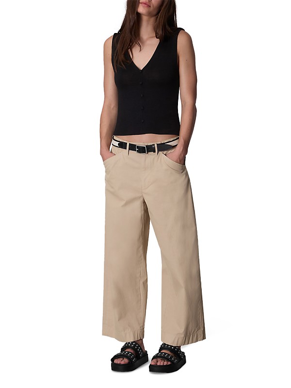 Shop rag & bone Banks Cotton Wide-Leg Pants | Saks Fifth Avenue Shop rag & bone Banks Cotton Wide-Leg Pants | Saks Fifth Avenue