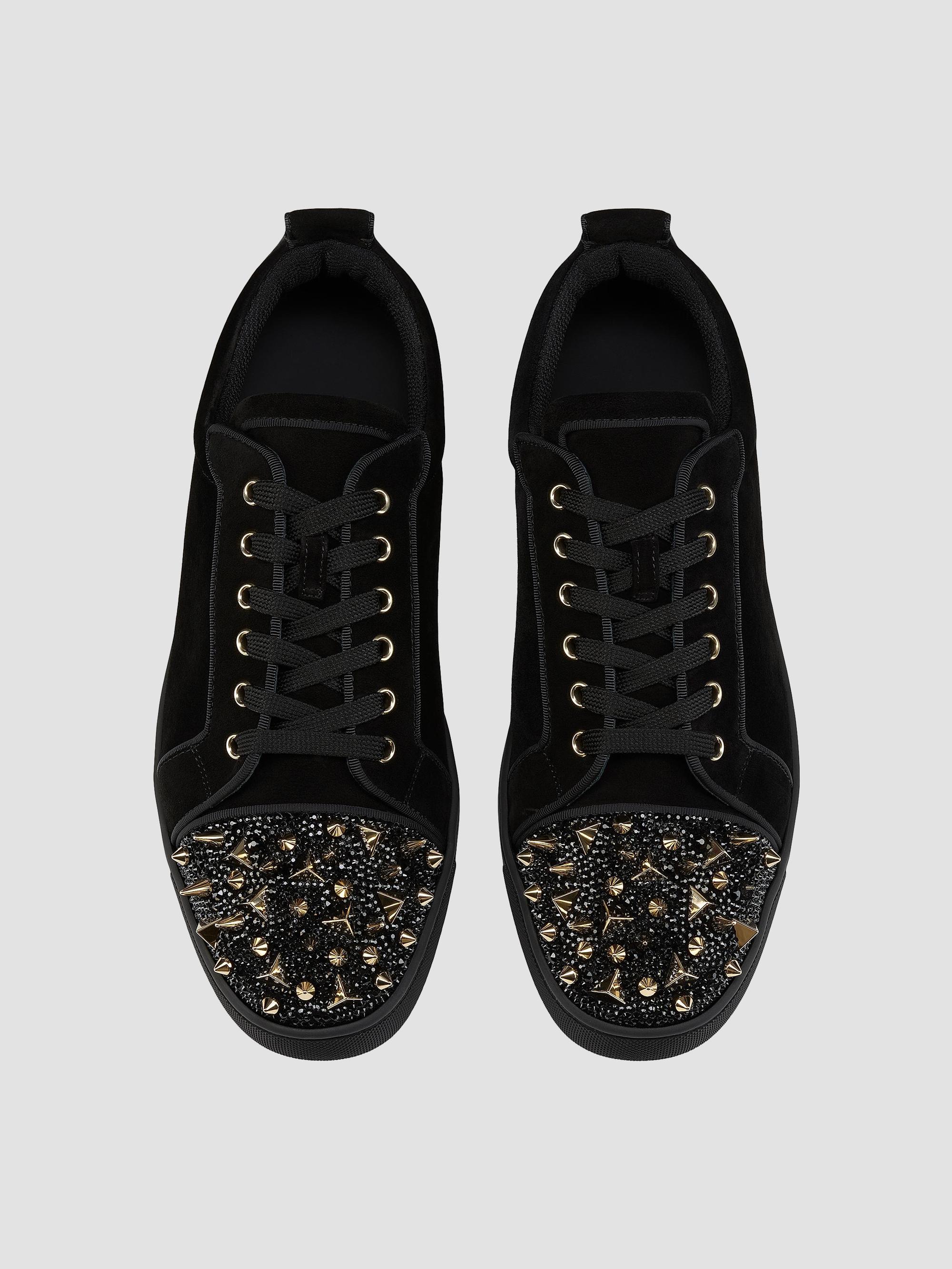 Christian Louboutin Louis Junior P Pik Pik Strass Sneakers  display picture 2