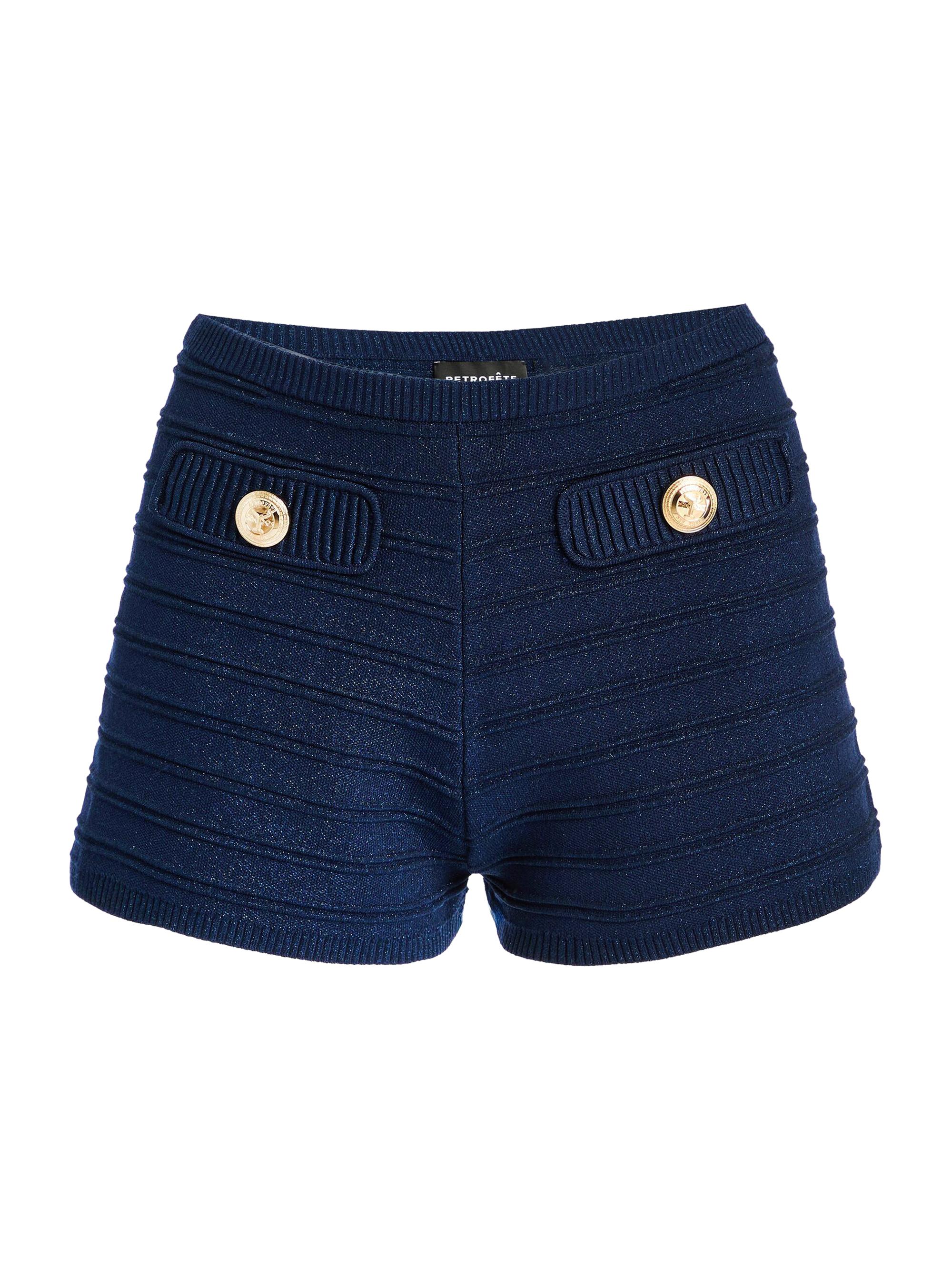 Retrofête Women's Sandra Shorts - Metallic Navy