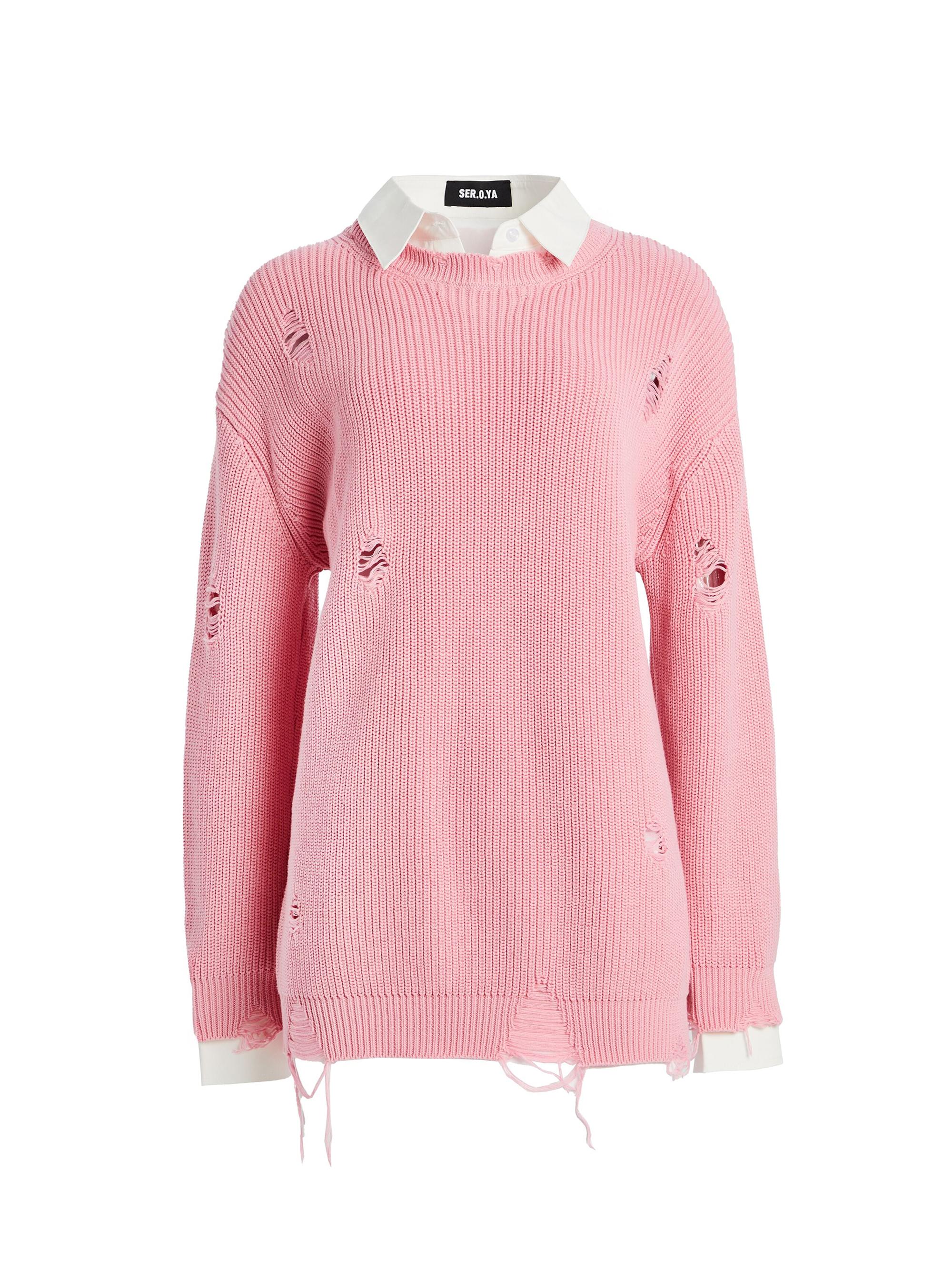 Ser.o.ya Women's Chloe Sweater Dress - Powder Pink