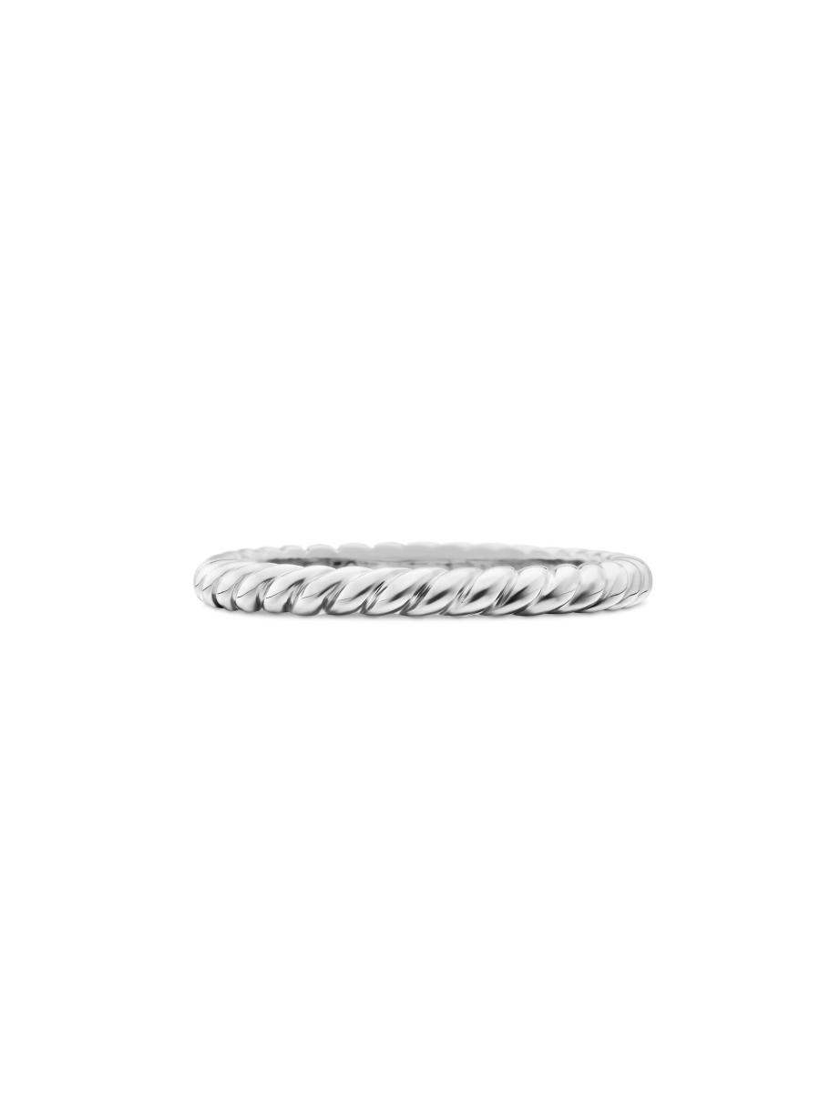 David Yurman DY Cable Band Ring in Platinum, 2.45MM | Saks Fifth Avenue