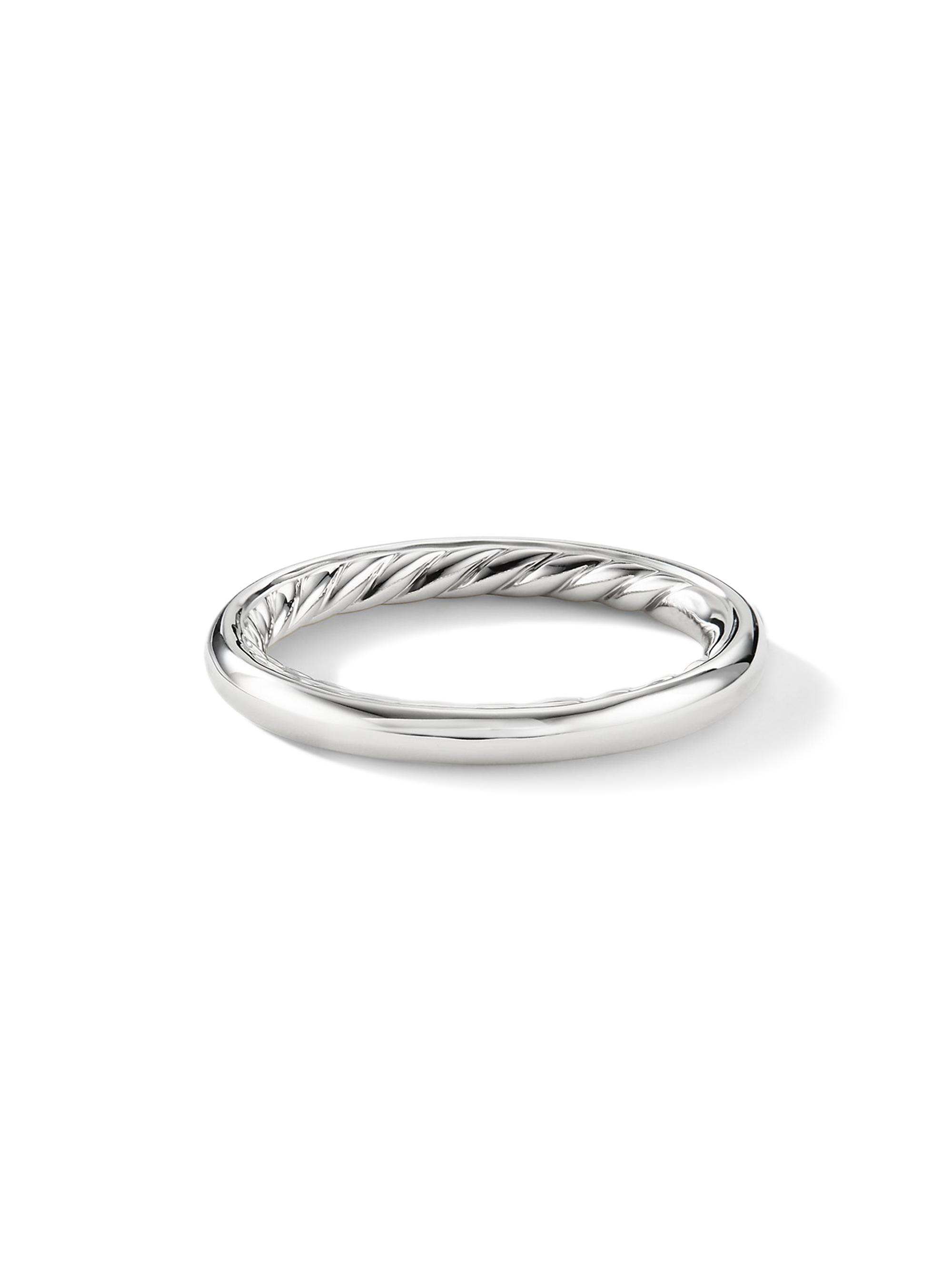 David Yurman Women's DY Eden Band Ring in Platinum, 2.5MM - Silver