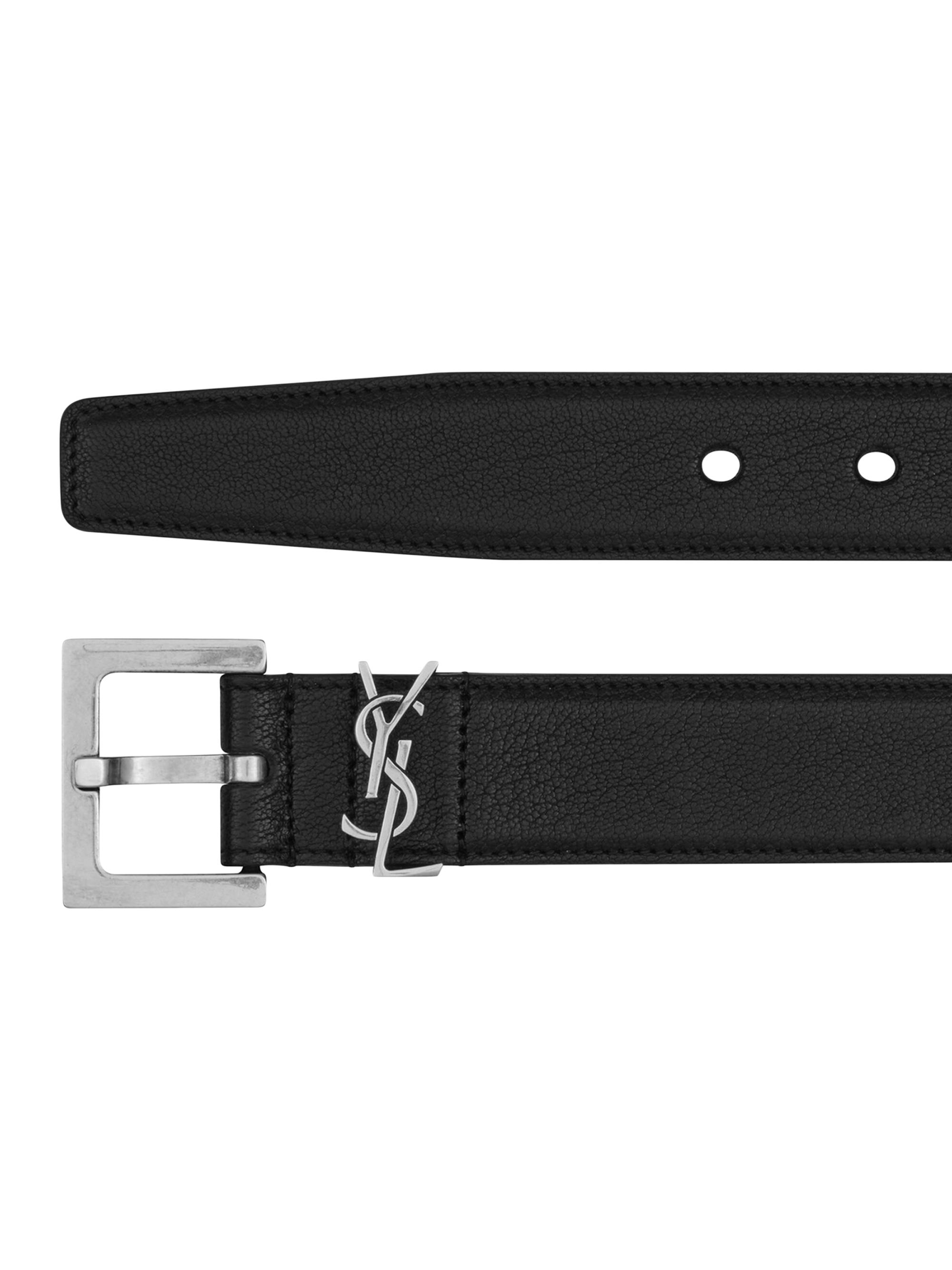 Saint Laurent Cassandre Belt in Smooth Leather | Saks Fifth  display picture 3