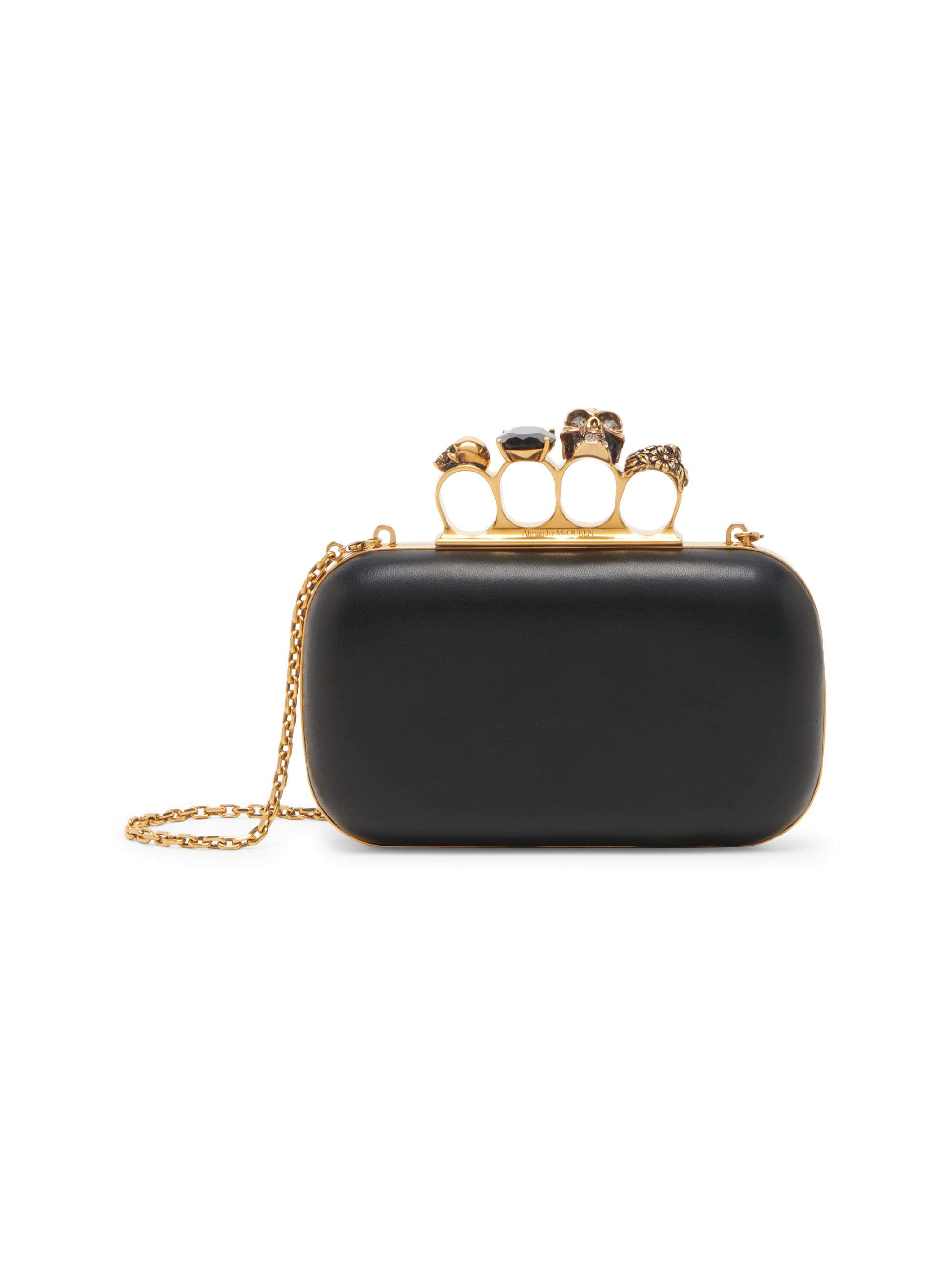 McQueen Women's Leather Evening Clutch - Black