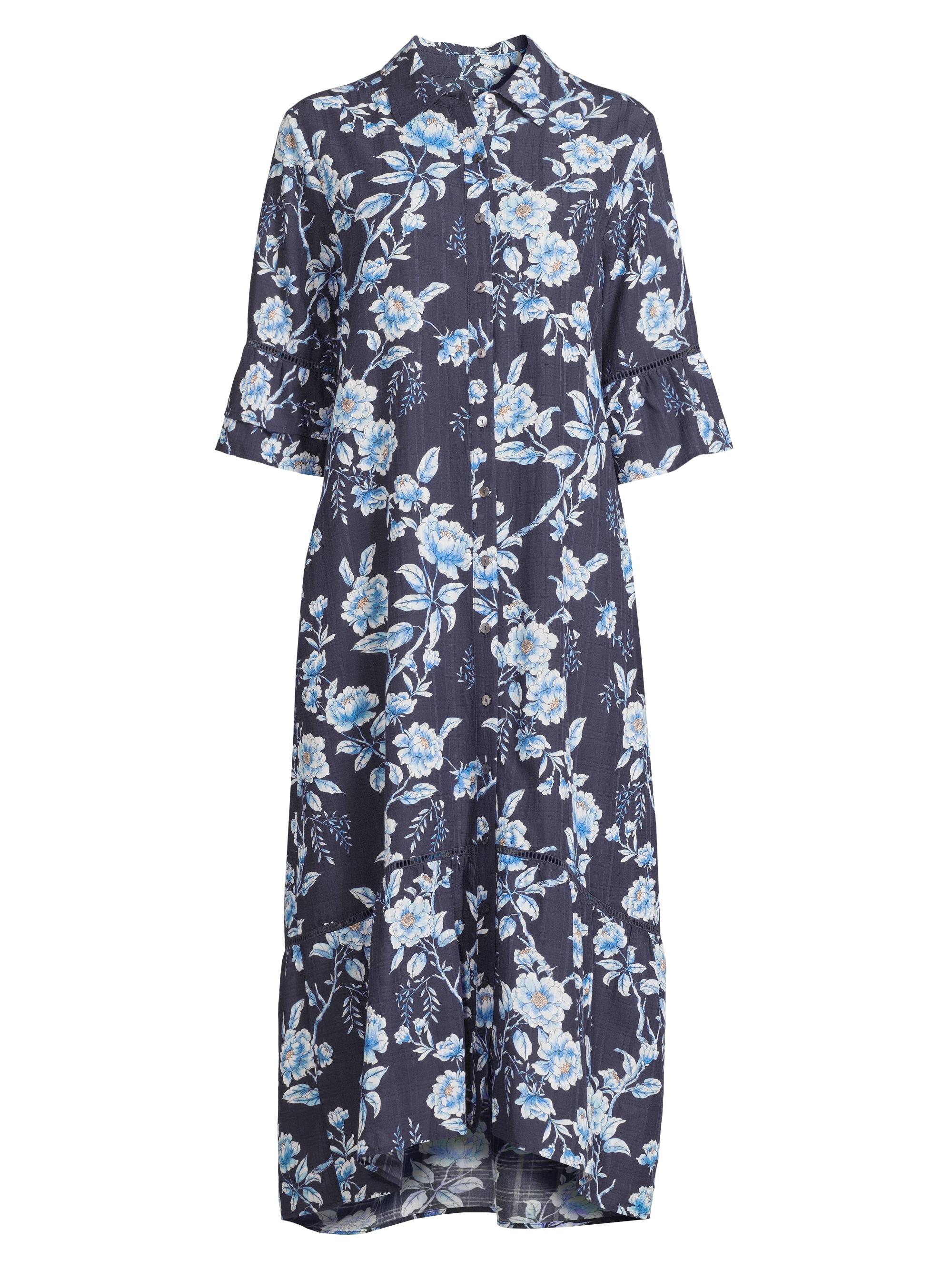 Johnny Was Women's Magnolia Floral Cotton-Blend Midi-Dress - Magnolia