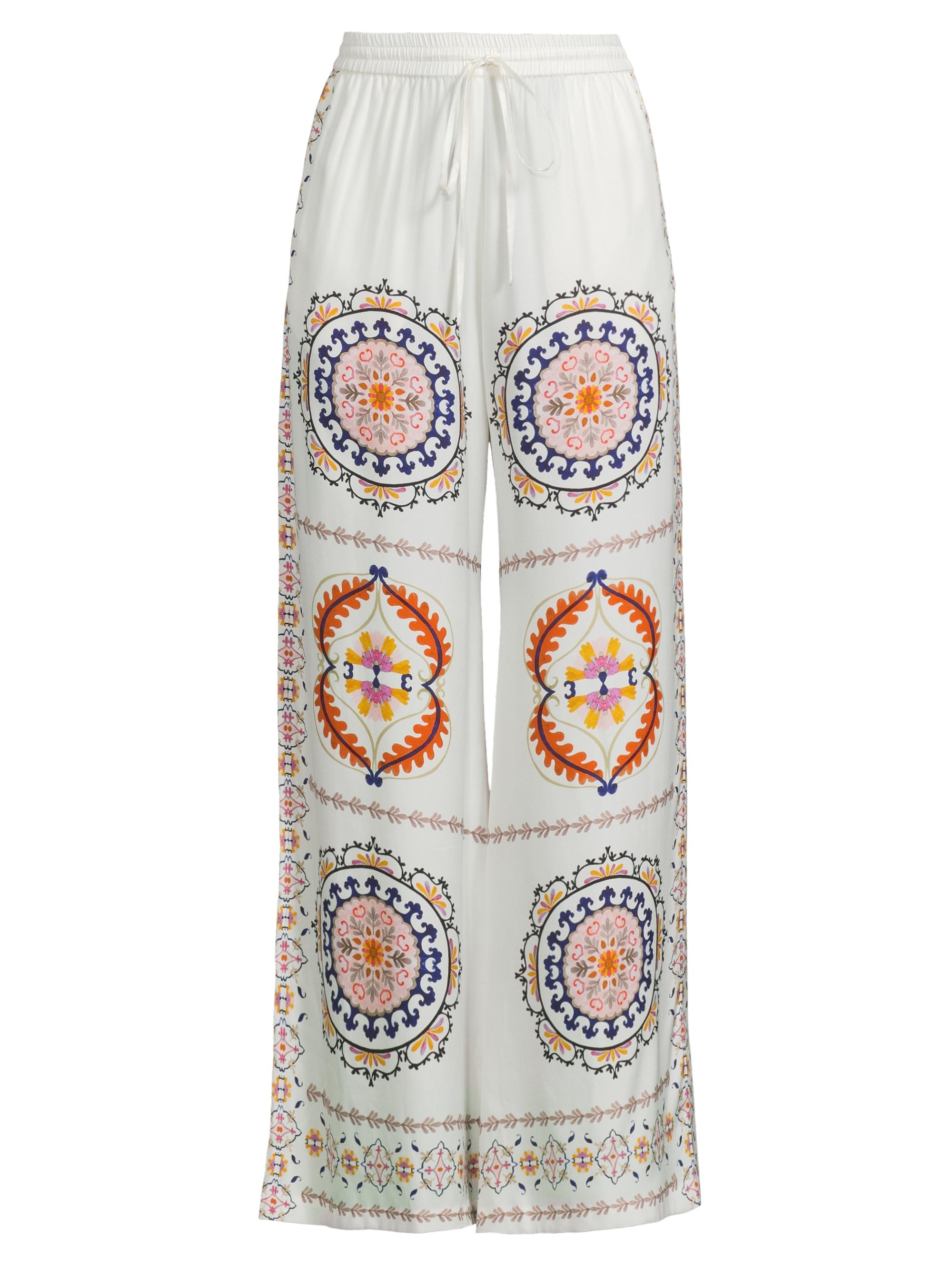 Johnny Was Women's Horizons Embroidered Silk-Blend Pants