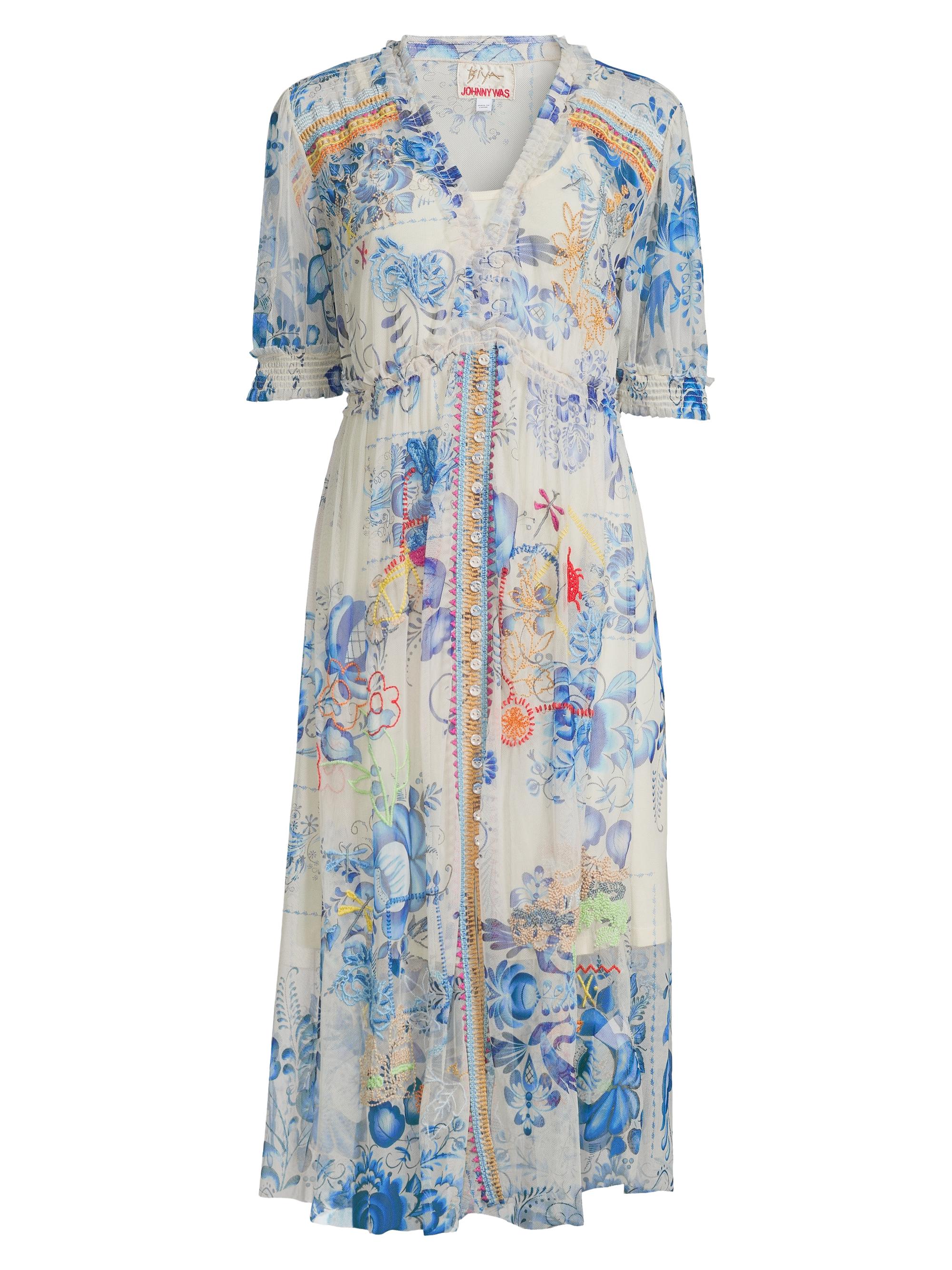 Johnny Was Women's Mazzy Floral Ruched Dress - Farrowen