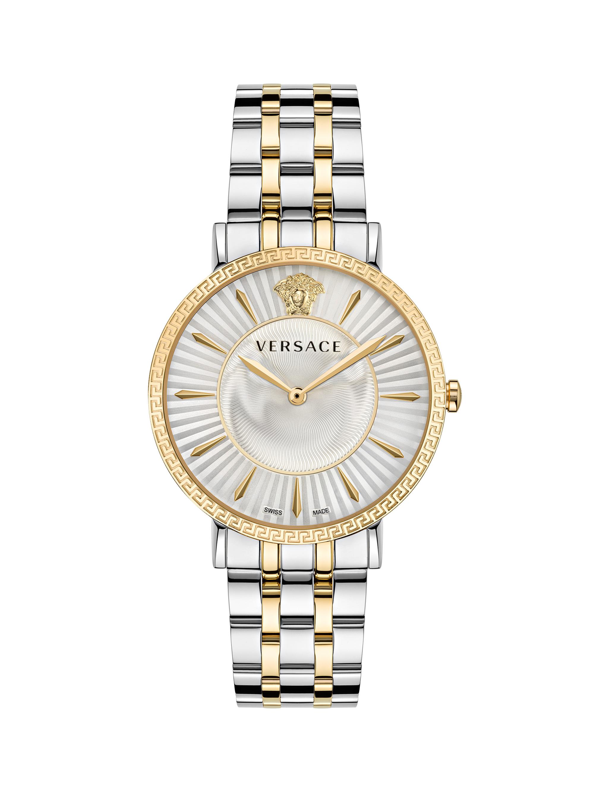 Versace Men's V-Eternal Two-Tone Stainless Steel Bracelet Watch/38MM - Two Tone White