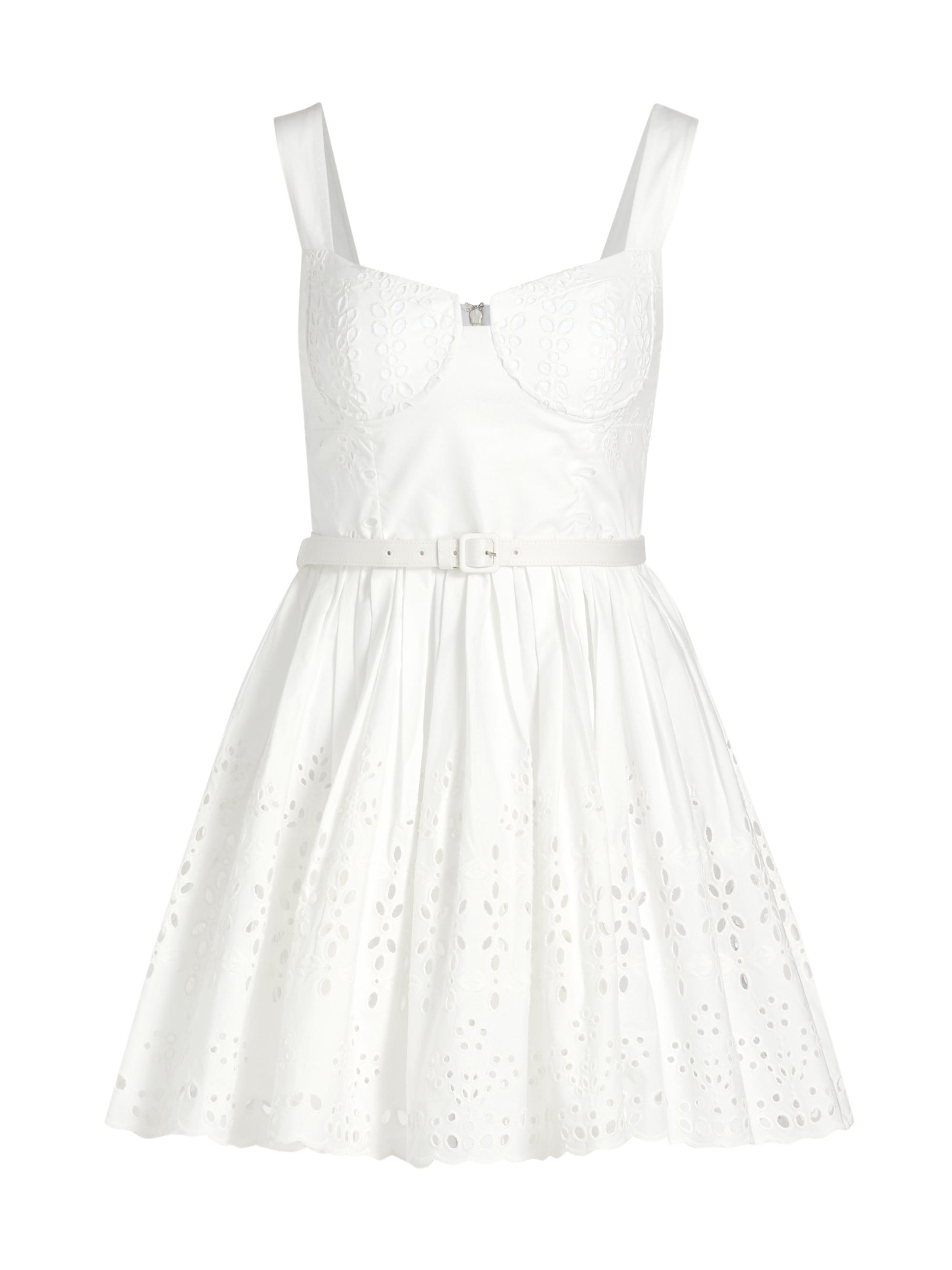 Self-Portrait Women's Cotton Broderie Minidress - White