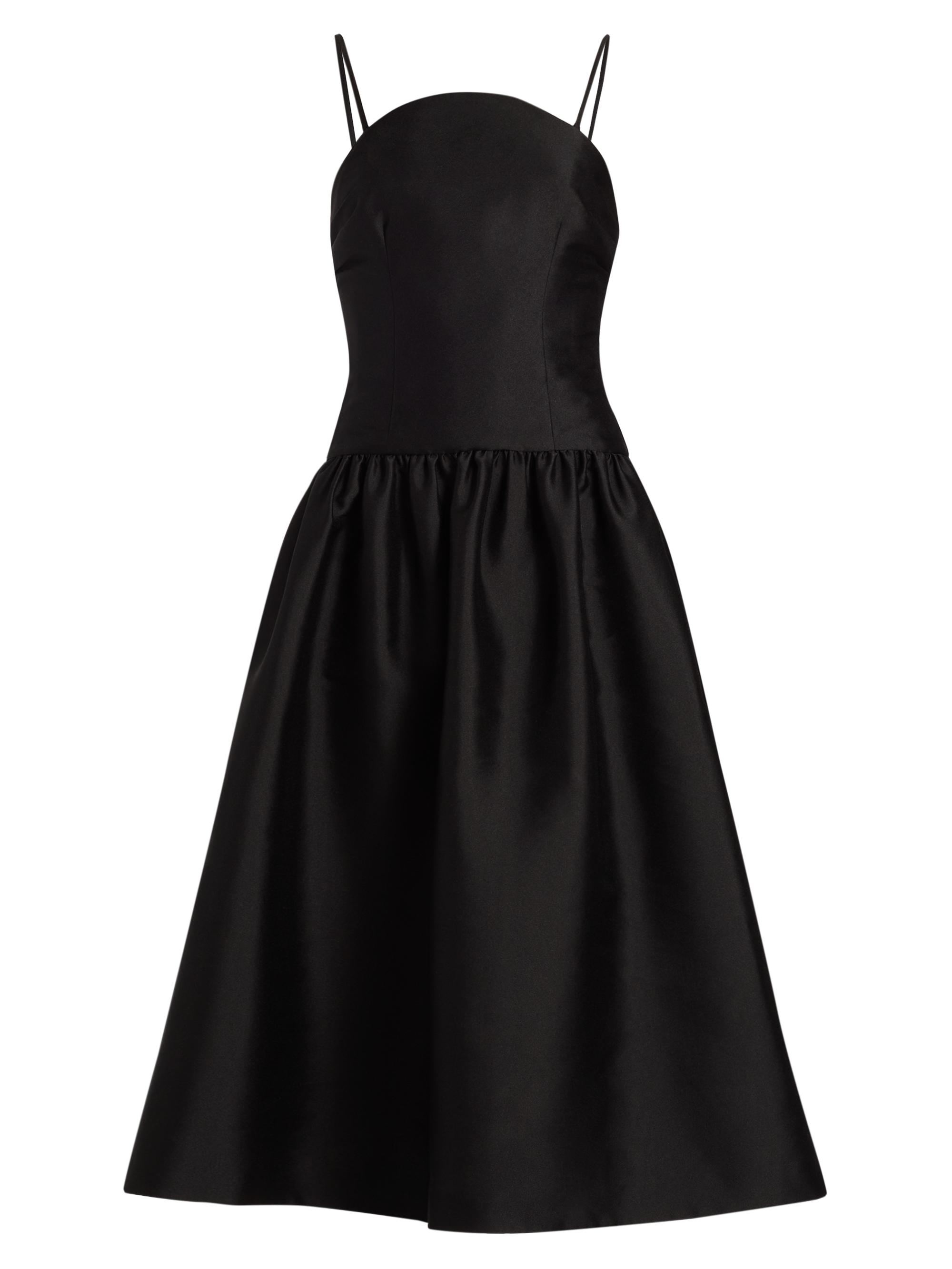 Self-Portrait Women's Taffeta Midi-Dress - Black