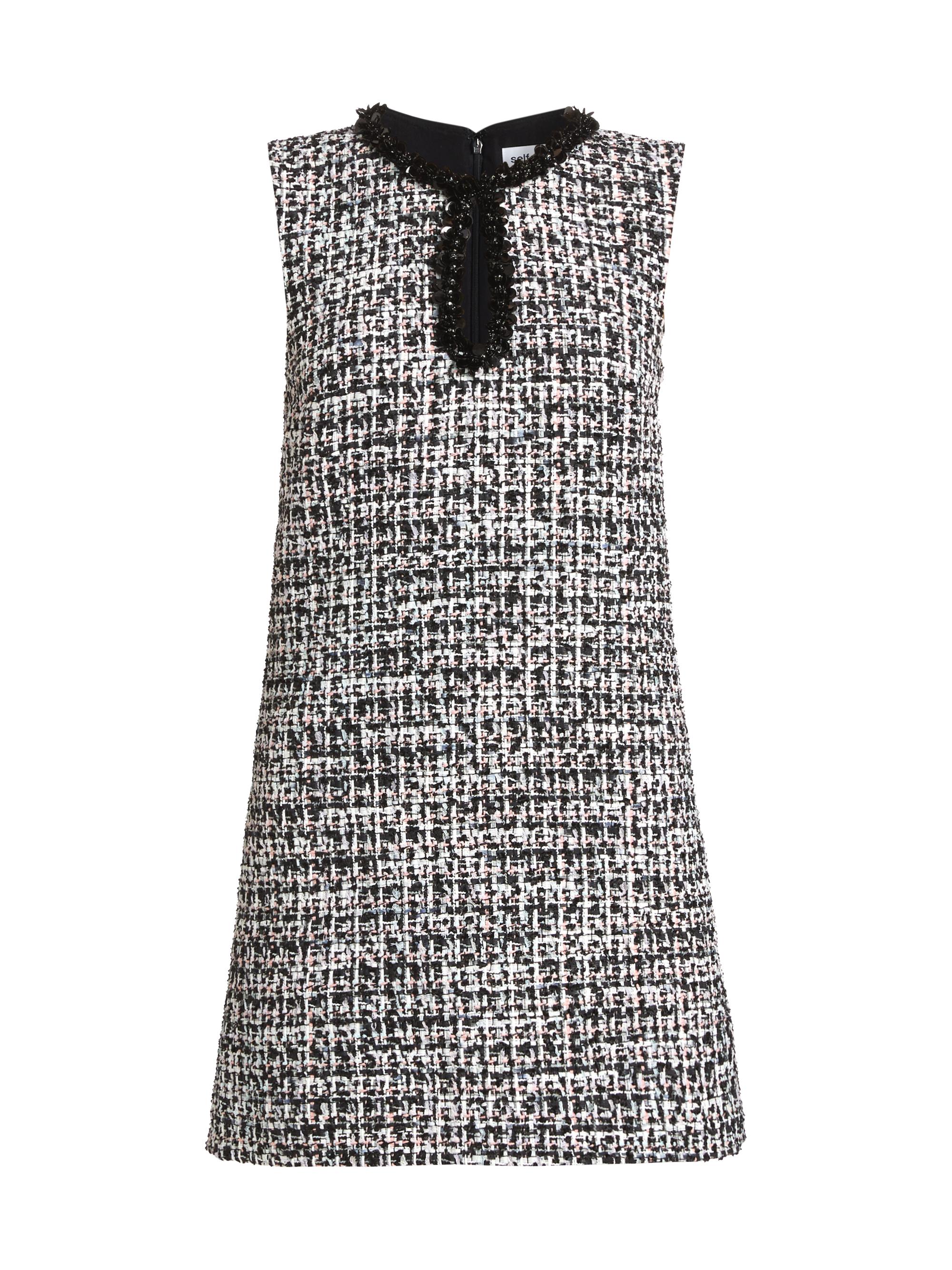 Self-Portrait Women's Boucle Embellished Minidress - Black