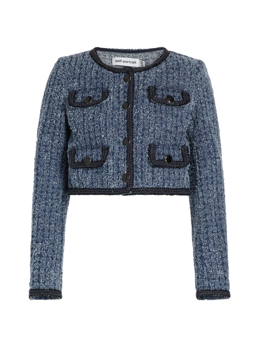 【関税&送料込】Self-portrait Jackets Textured Denim Jacket – self-portrait-US