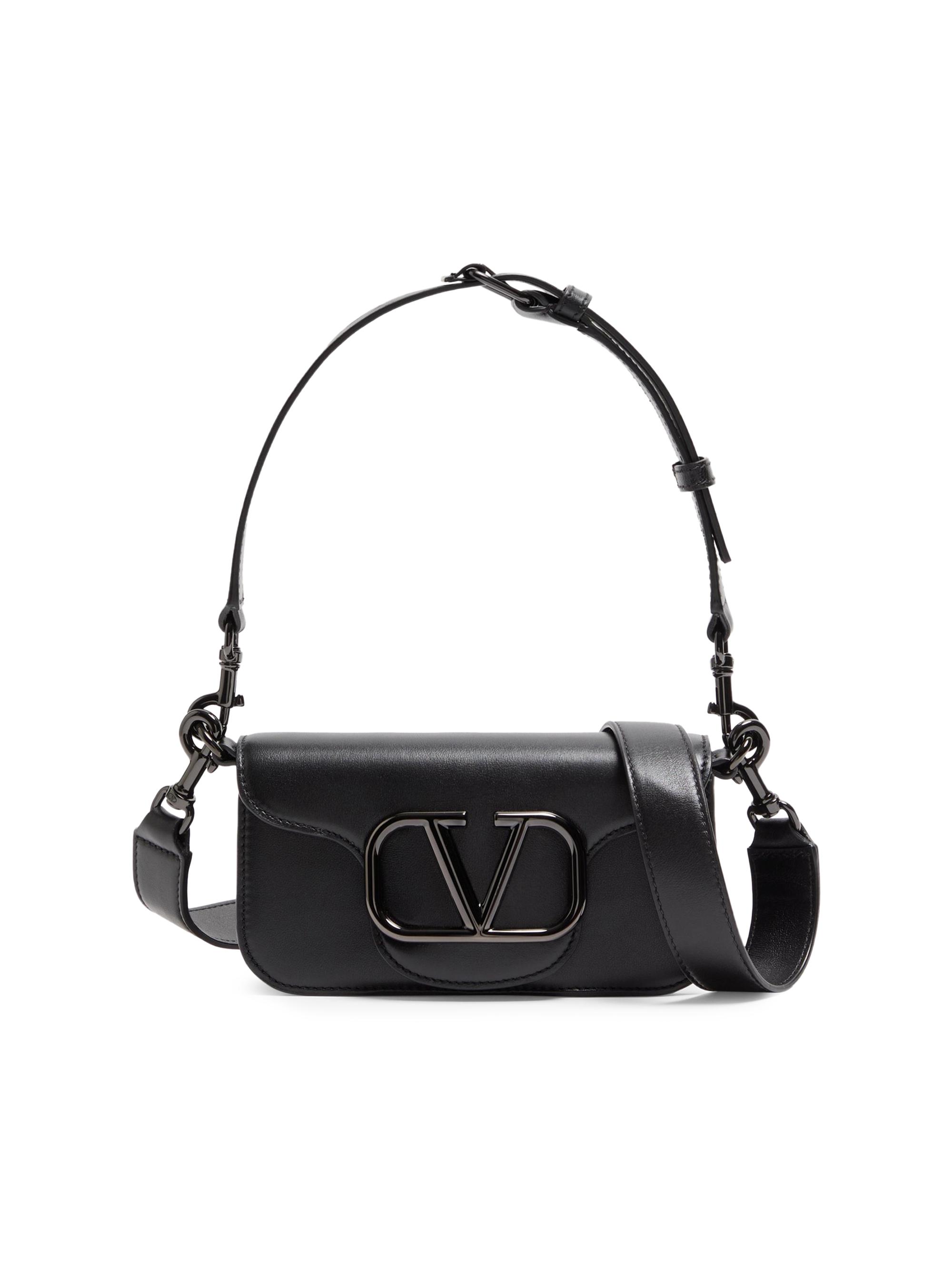 Valentino Garavani Men's Mini Locò Crossbody Calfskin Bag - Black