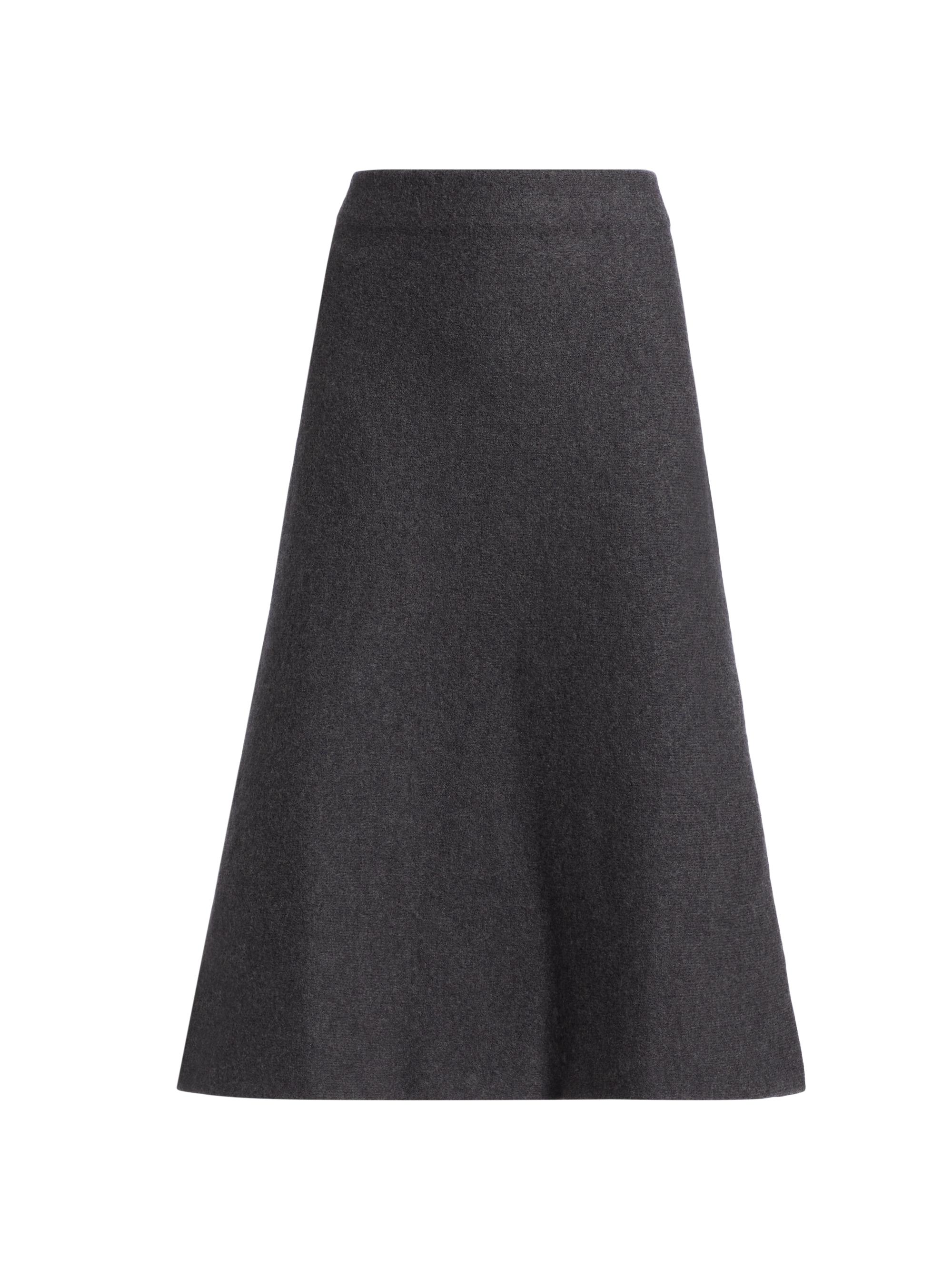 Jil Sander Women's Wool Knit Midi-Skirt - Ash Grey