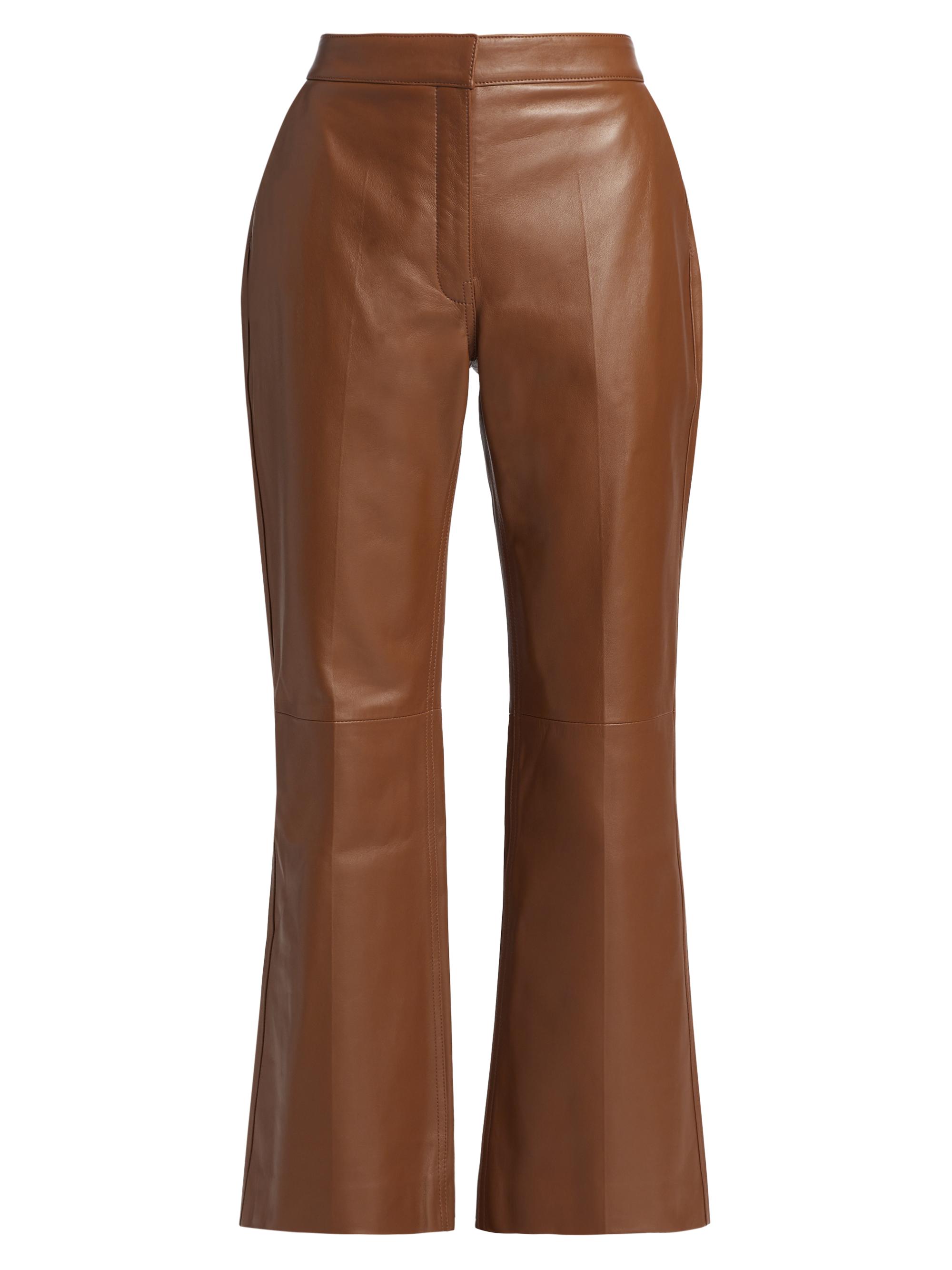 Jil Sander Women's Crop Leather Flare Pants - Autumn