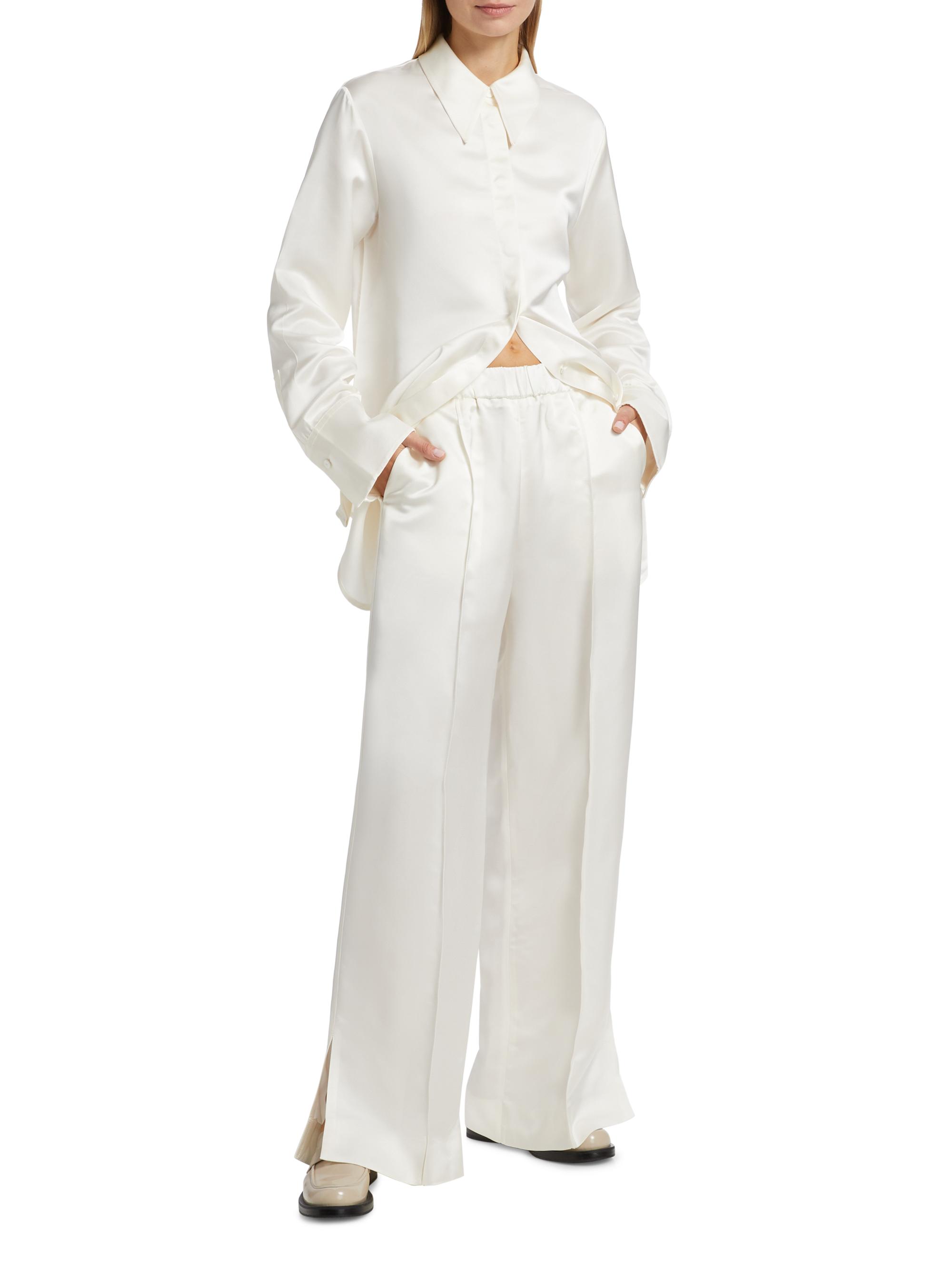 Jil Sander Fluid Satin Wide-Leg Pants | Saks Fifth Avenue