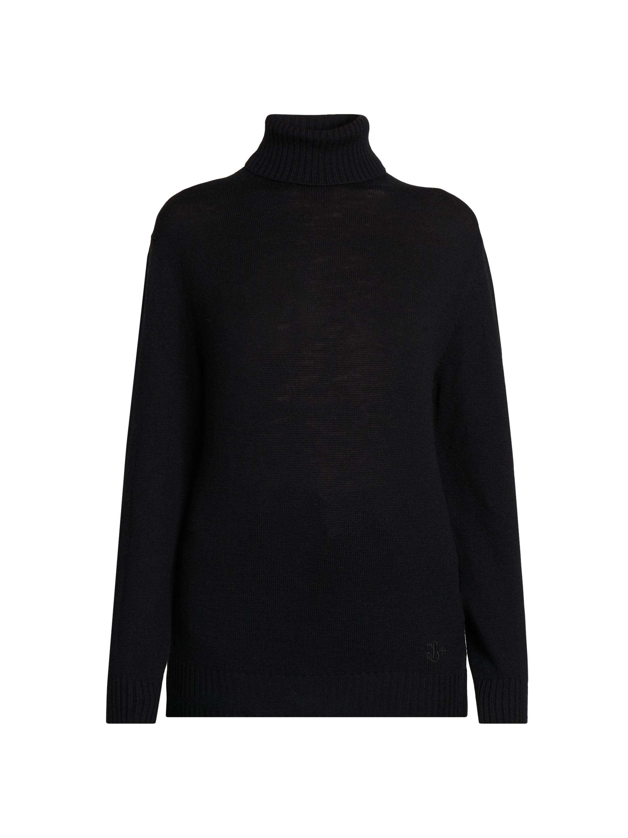Jil Sander Women's Voluminized Wool Turtleneck Sweater - Black