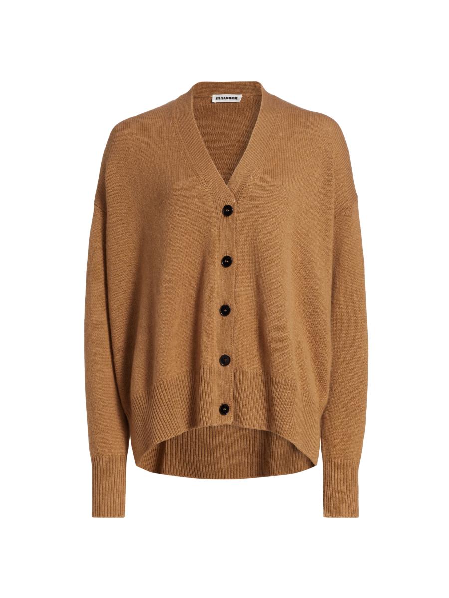 Jil Sander Cashmere High-Low Oversized Cardigan | Saks Fifth Avenue
