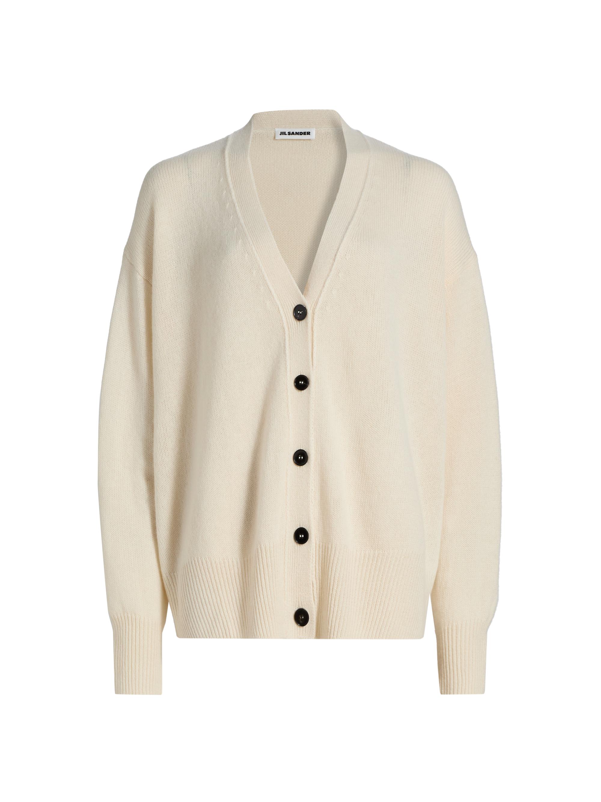 Jil Sander Cashmere High-Low Oversized Cardigan | Saks Fifth Avenue