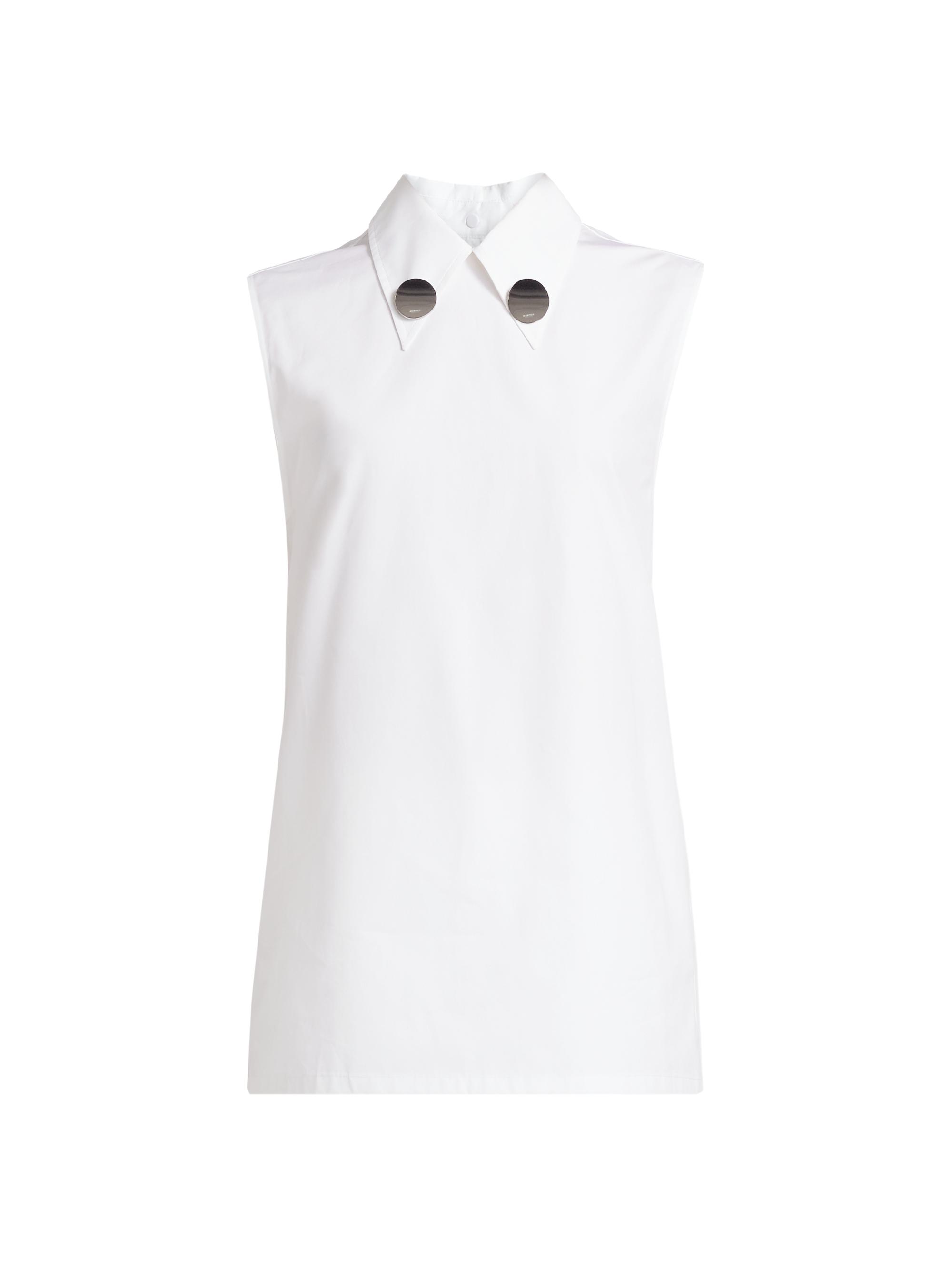 Jil Sander Women's Sleeveless Collared Top - Optic White